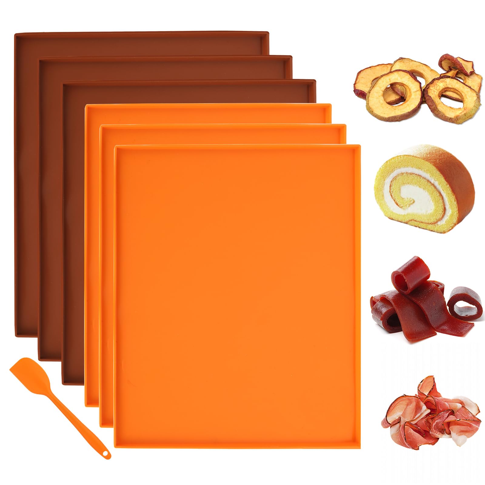6PCS Non-Stick Silicone Dehydrator Trays 12