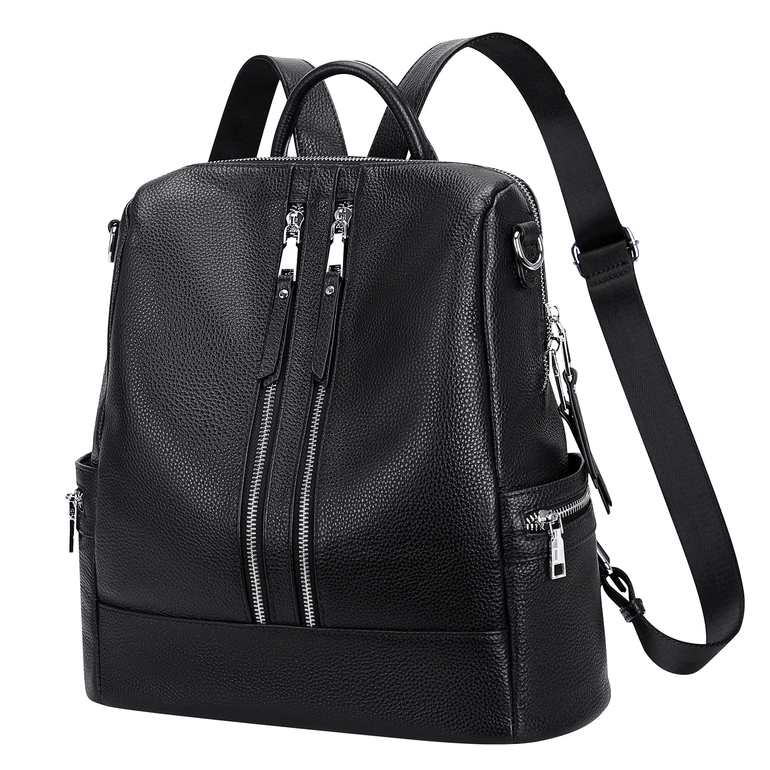 ALTOSY Genuine Leather Women's Backpack - Convertible Shoulder Bag & Crossbody Purse with Laptop Compartment - Perfect for Work, Travel & College
