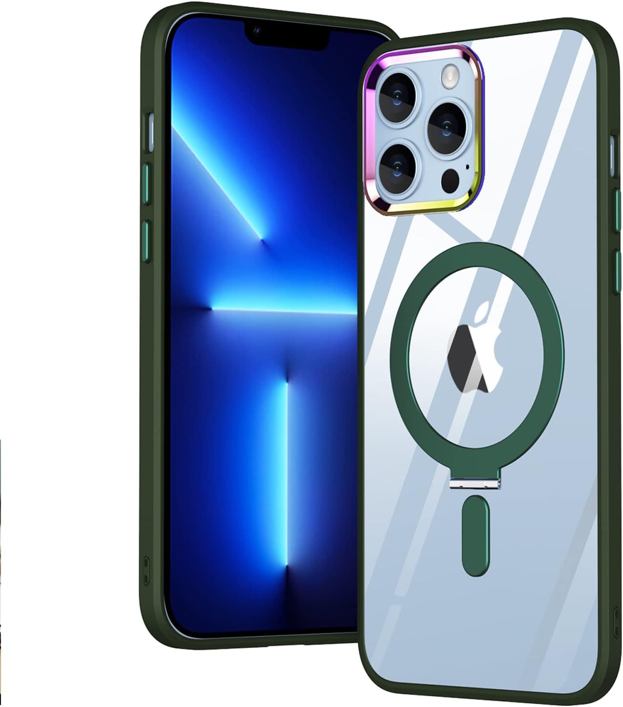 iPhone 13 Pro Case with Metal Kickstand - 6.1 Inch Slim Protective Cover | Invisible Stand Design for Hands-Free Viewing | Perfect for Watching Videos, Video Calls & Gaming