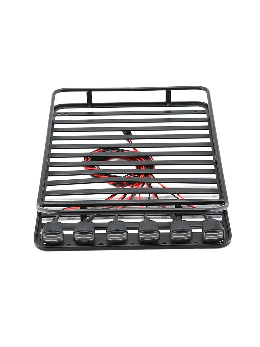 6 LED Light Metal Roof Luggage Rack for Climbing Cars - Durable Car Accessories for Outdoor Adventures & Road Trips