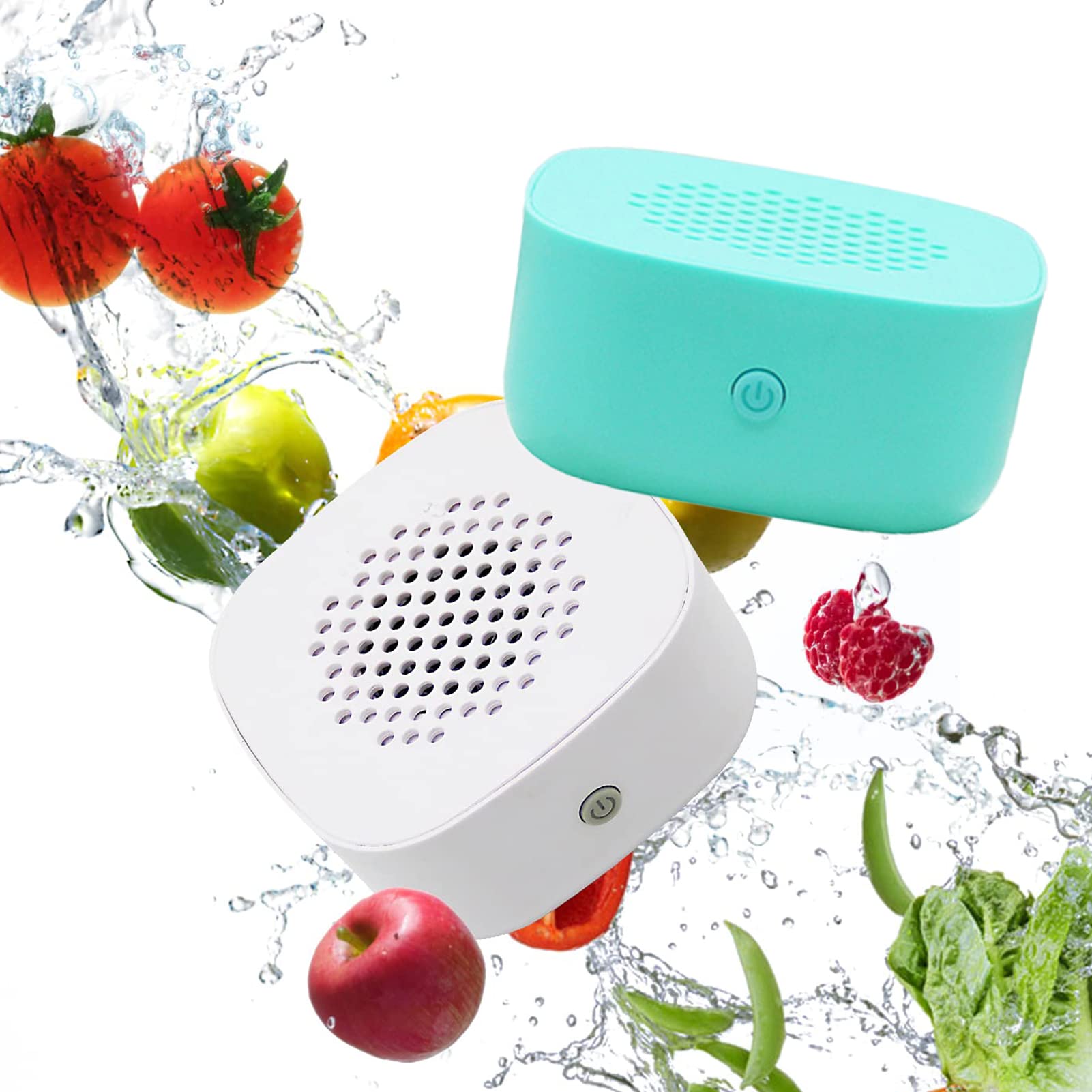 FXNFXLA Portable Ultrasonic Fruit and Vegetable Washer - 2PCS USB Wireless Food Cleaner, Automatic Household Vegetable Cleaning Machine for Fresh Produce, Kitchen Use, Camping & Travel