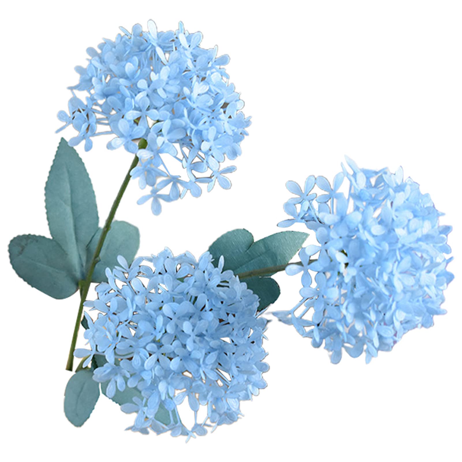 5Pcs Realistic Artificial Hydrangea Flowers - Vivid Blue Fadeless Plastic Home Decor for Table Centerpiece, Wedding, Party & Indoor Decoration
