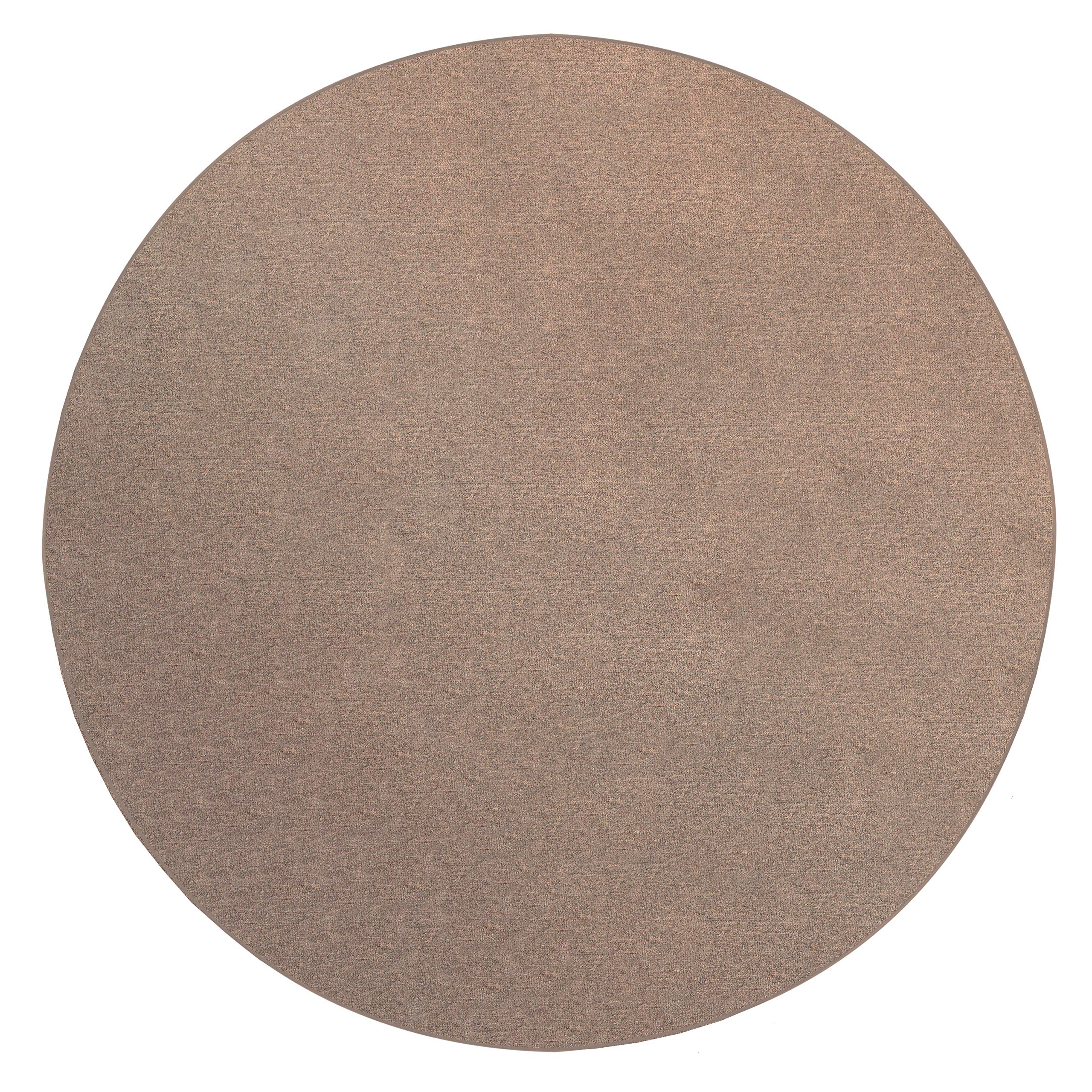 Premium 7' Round Sage Brush Indoor/Outdoor Area Rug - Soft Nylon Fabric with Finished Edges in Beige - Perfect for Living Room, Bedroom, Patio & Deck Decor