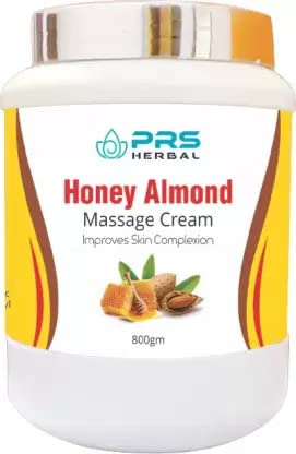 PRS HERBAL Honey Almond Massage Cream - 800g | Natural Moisturizing & Relaxing Body Cream for Spa, Aromatherapy & Muscle Relief | Perfect for Home Massage & Skincare Routine