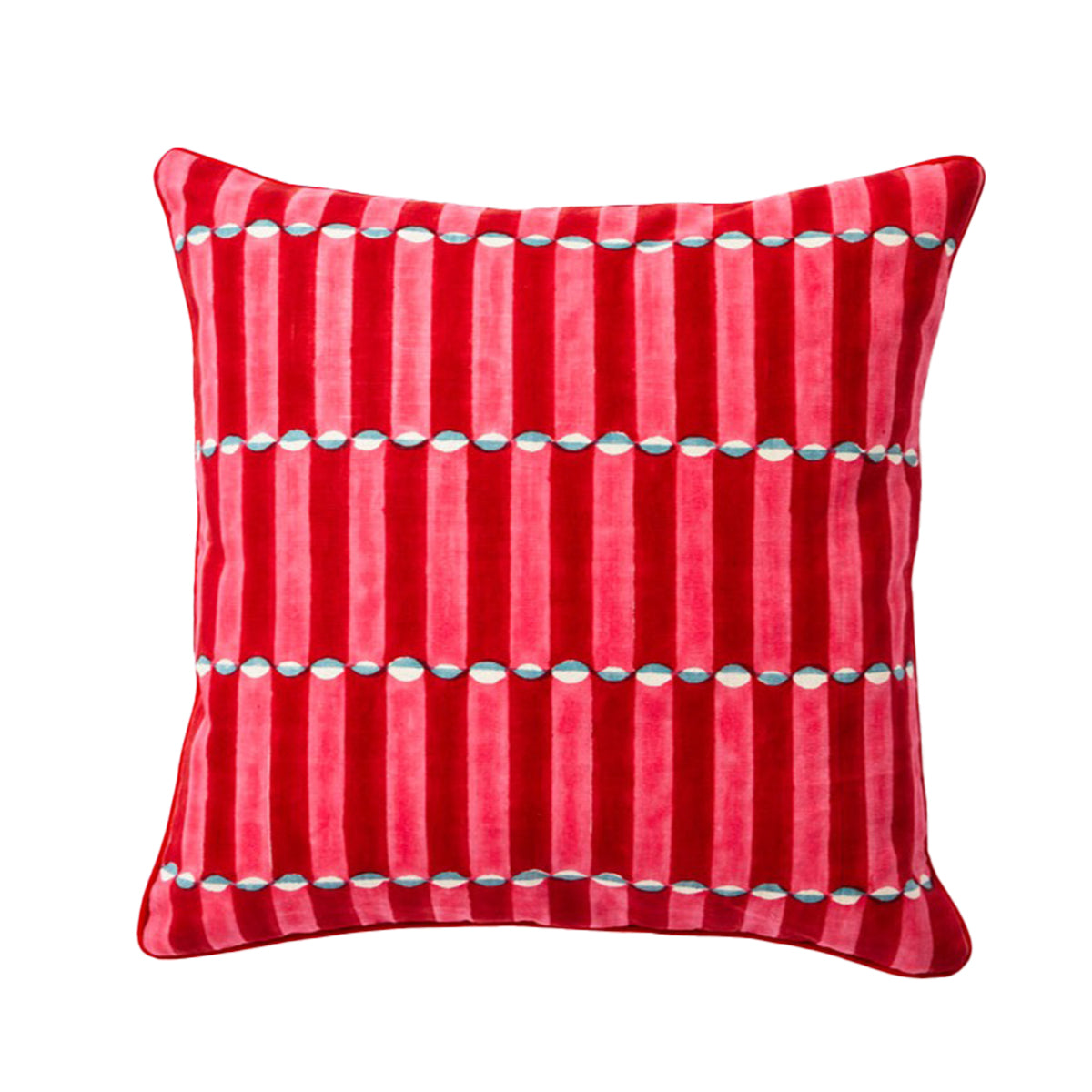 Luna Pink Piped Cushion - Soft & Comfortable Seat Cushion for Sofa, Chair, Office, and Home Decor