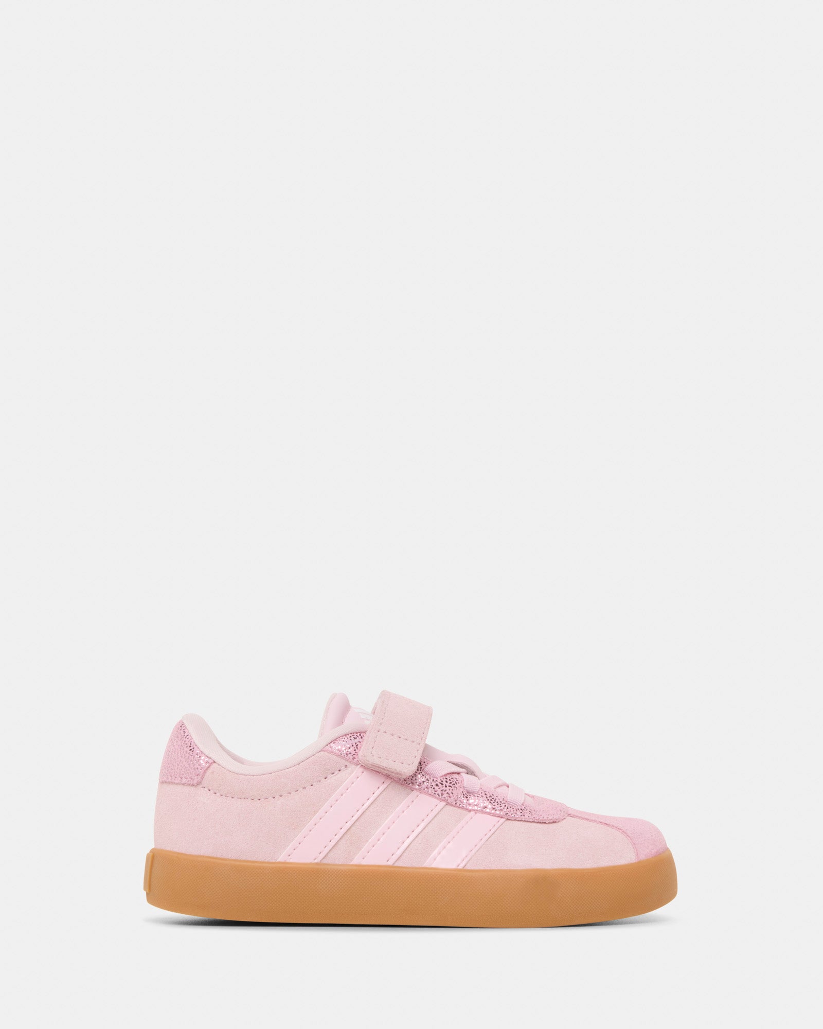 Vl Court 3.0 Self-Fastening Toddler Shoes - Clear Pink/Gum Lightweight Sneakers for Preschoolers | Perfect for Playtime, Daycare & Early Walking