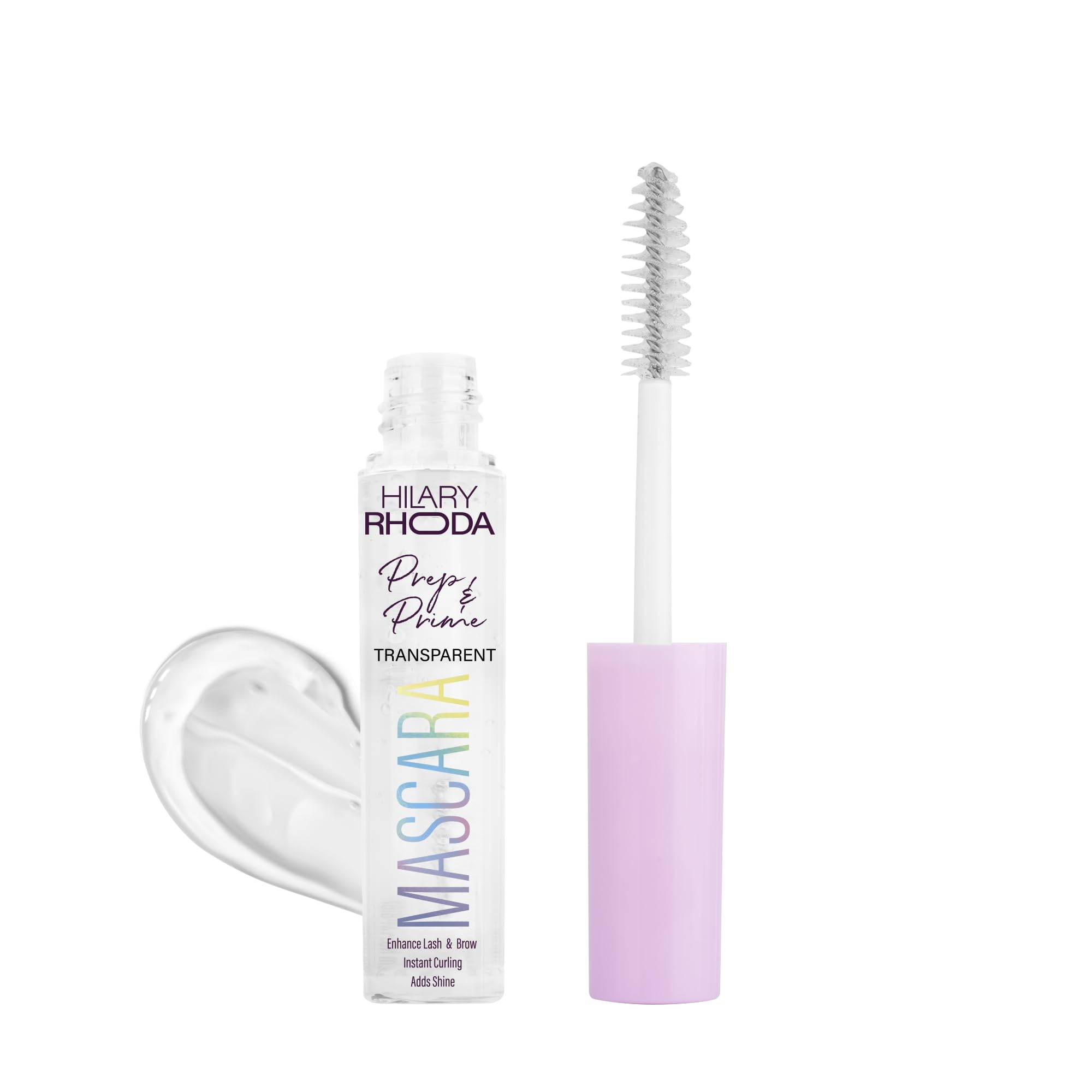 Hilary Rhoda Prep & Prime Transparent Mascara - Natural Look Clear Mascara for Lengthening & Curling Lashes | Clump-Free Clear Gel Formula (10ml) | Perfect for Everyday Wear, No Makeup Makeup Looks & Lash Grooming
