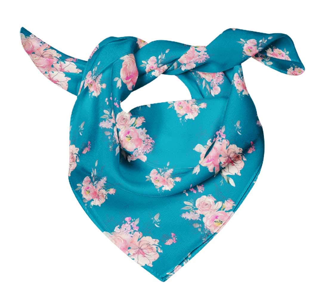 Bimba Printed Pure Silk Scarf for Women - Elegant Hair Neck Head Bandana Wrap - Perfect for Office, Travel, and Special Occasions