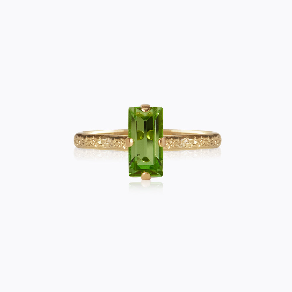 Peridot Baguette Ring - Elegant Green Gemstone Jewelry for Women | Perfect for Weddings, Parties & Everyday Wear