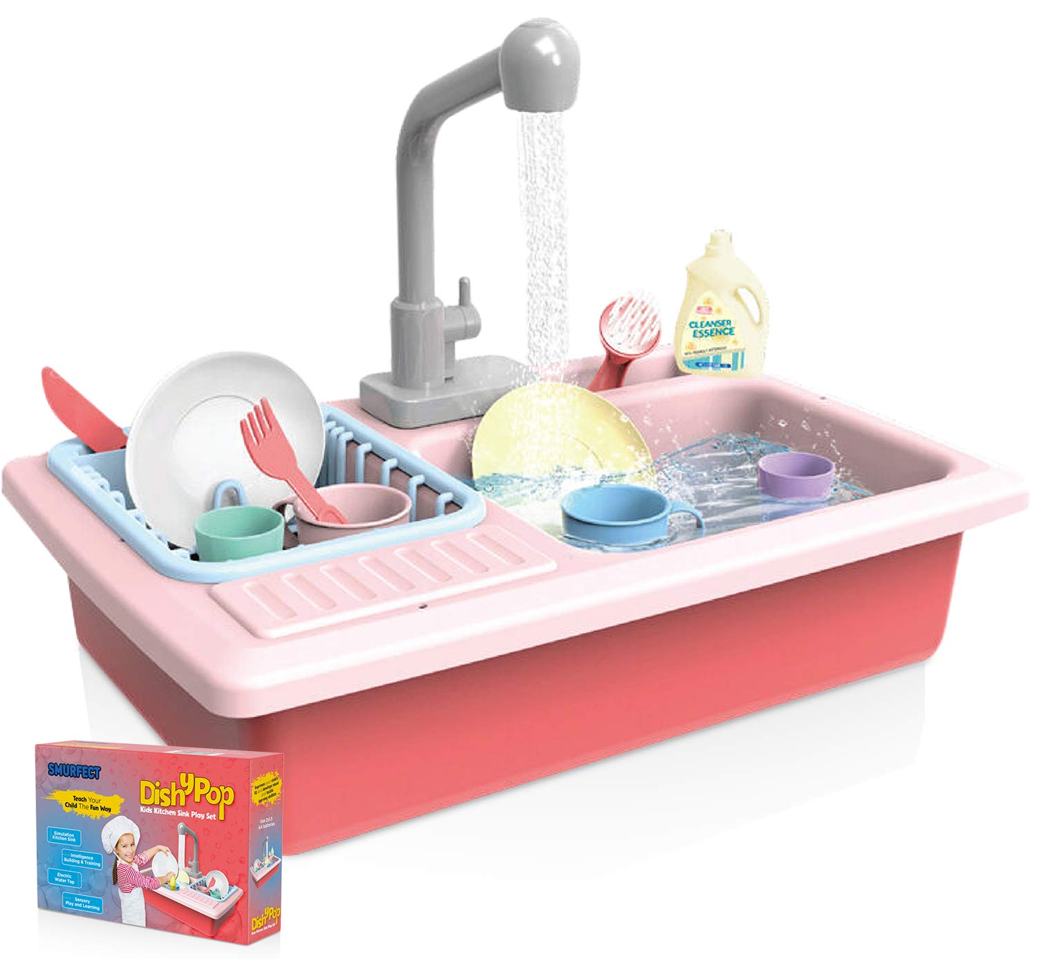 **Kids Kitchen Sink Play Set - Educational Pretend Play Toy with Water Cycling for Toddlers 3+ - Easy to Assemble & Fun for Indoor/Outdoor Play - Perfect for Imaginative Role-Playing & Learning**