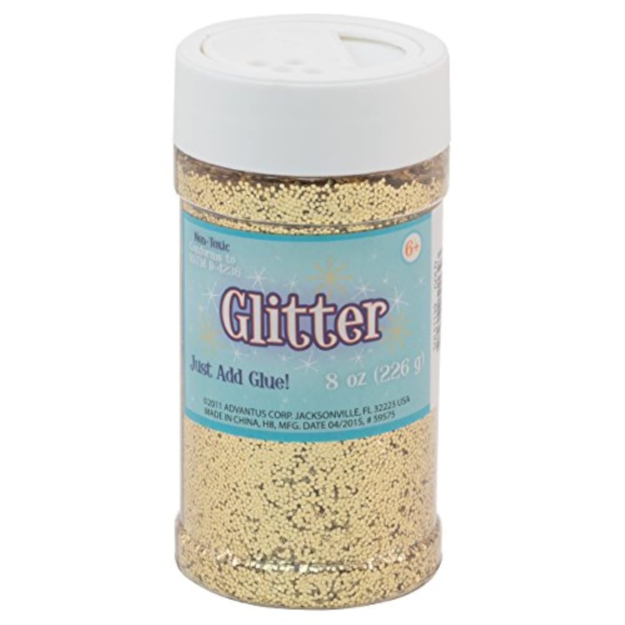 Sulyn 8oz Gold Glitter Jar - Non-Toxic, Reusable with Shaker Top for Easy Dispensing | Multiple Slot Openings Reduce Mess | Perfect for DIY Crafts, Party Decorations & Nail Art