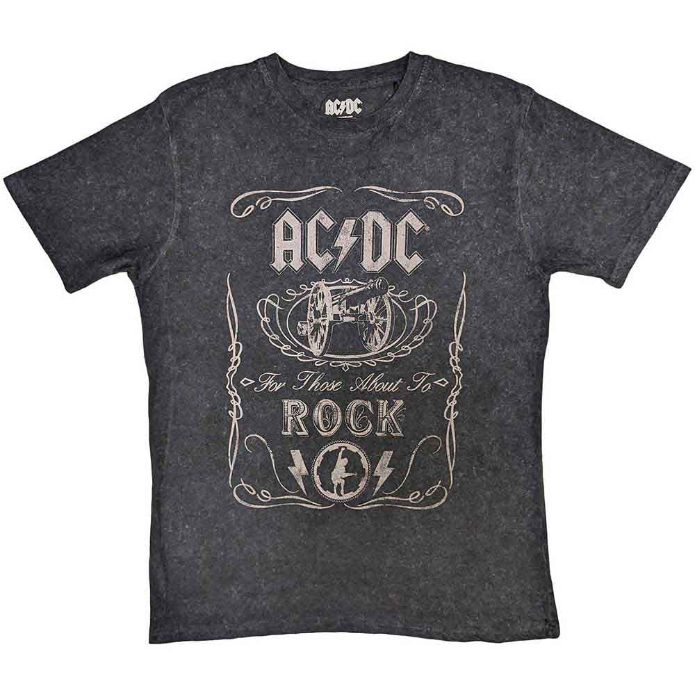 AC/DC Band Vintage Rock T-Shirt with Cannon Logo - Cool Graphic Tee for Concerts, Parties & Casual Wear