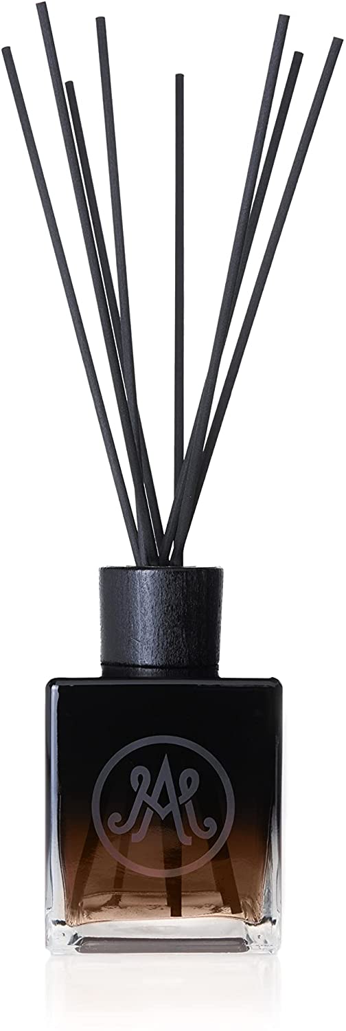 Amanda de Montal Fortitudo Wooden Diffuser 500ml - Firewood, Leather, Incense & Vetiver Scented Aromatherapy Essential Oil Diffuser for Home, Office & Spa Relaxation