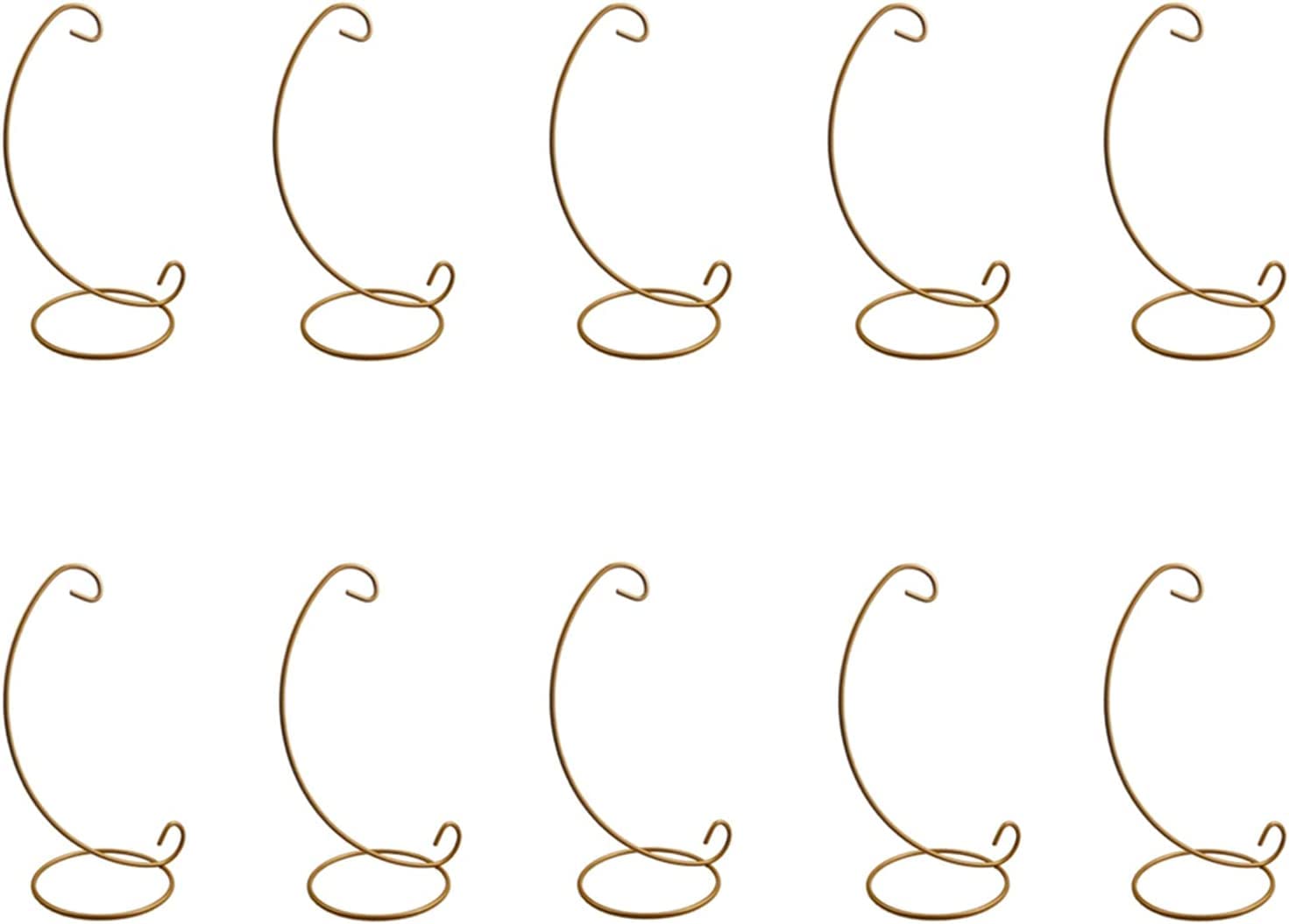 CXLE 10-Pack Gold Ornament Display Stands - 9x4