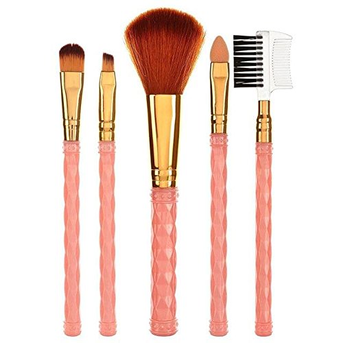 SGM Hilary Rhoda 5-Piece Professional Makeup Brush Set for Foundation, Blush, Eyeshadow & Contouring – Perfect for Everyday Makeup & Travel