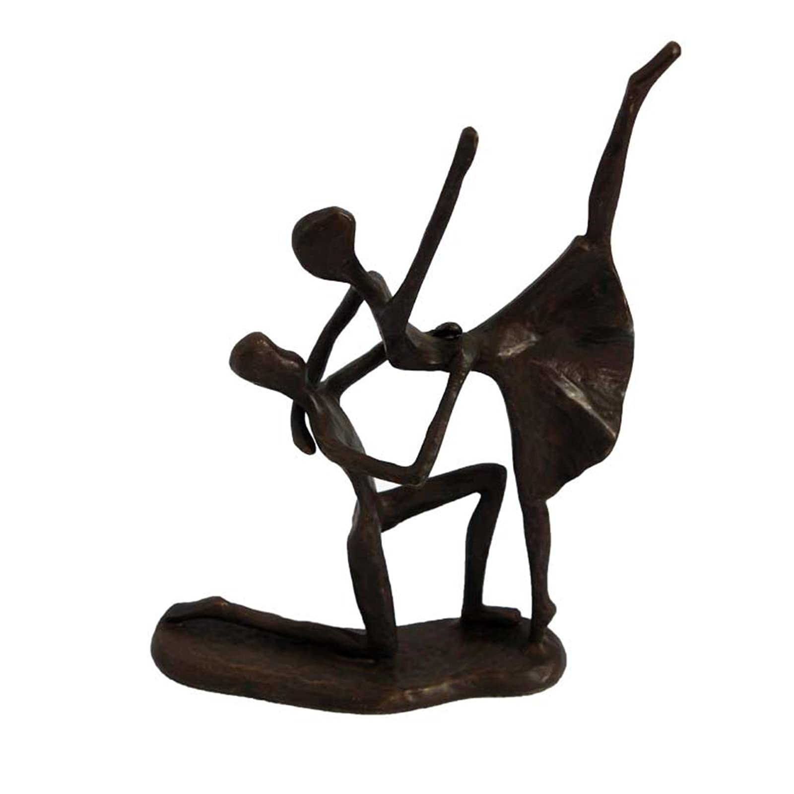 YXX Elegant Metal Couple Dance Sculpture - Romantic Home & Office Decor, Modern Love Statue Gift for Women & Men - Perfect for Wedding Anniversaries, Valentine's Day & Shelf Display