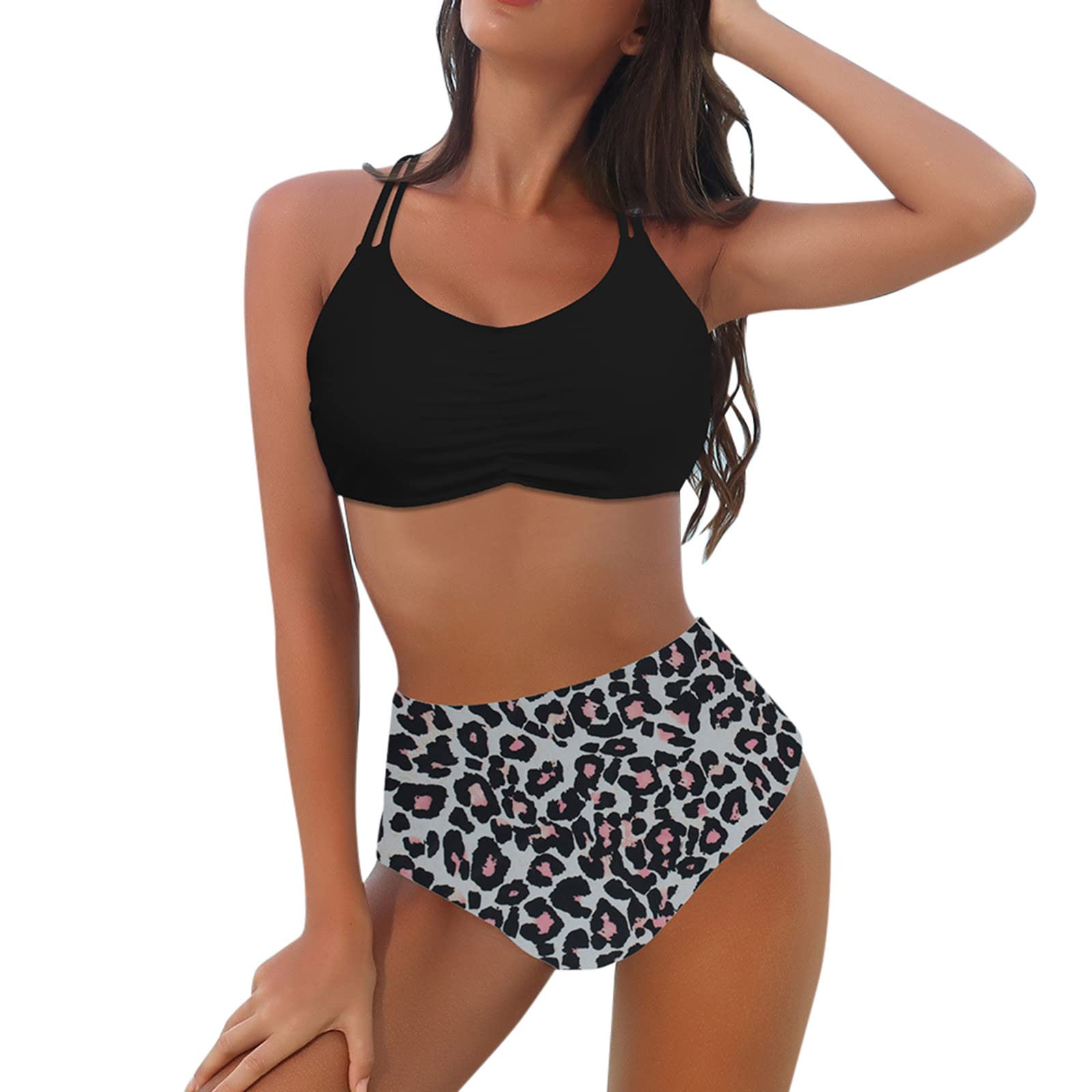Women's Printed Bikini Swimwear Set - Push Up Tankini Two Piece Beach Swimsuit for Summer Vacation & Pool Party | Trendy Swimsuits for Women
