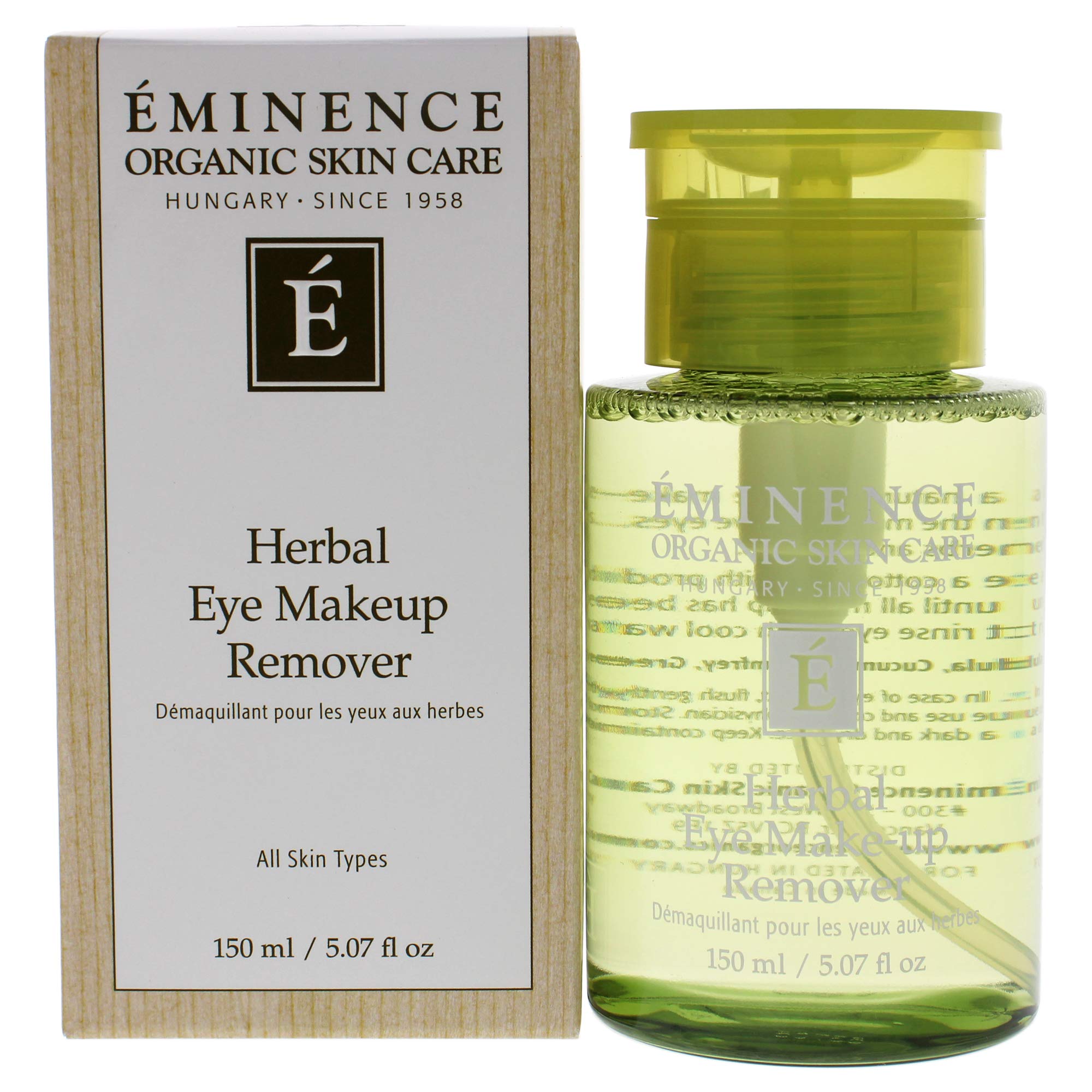 ÉMINENCE Organic Herbal Eye Makeup Remover - 5.07 oz | Gentle & Natural Formula for Sensitive Skin | Perfect for Nighttime Routine & Travel Skincare