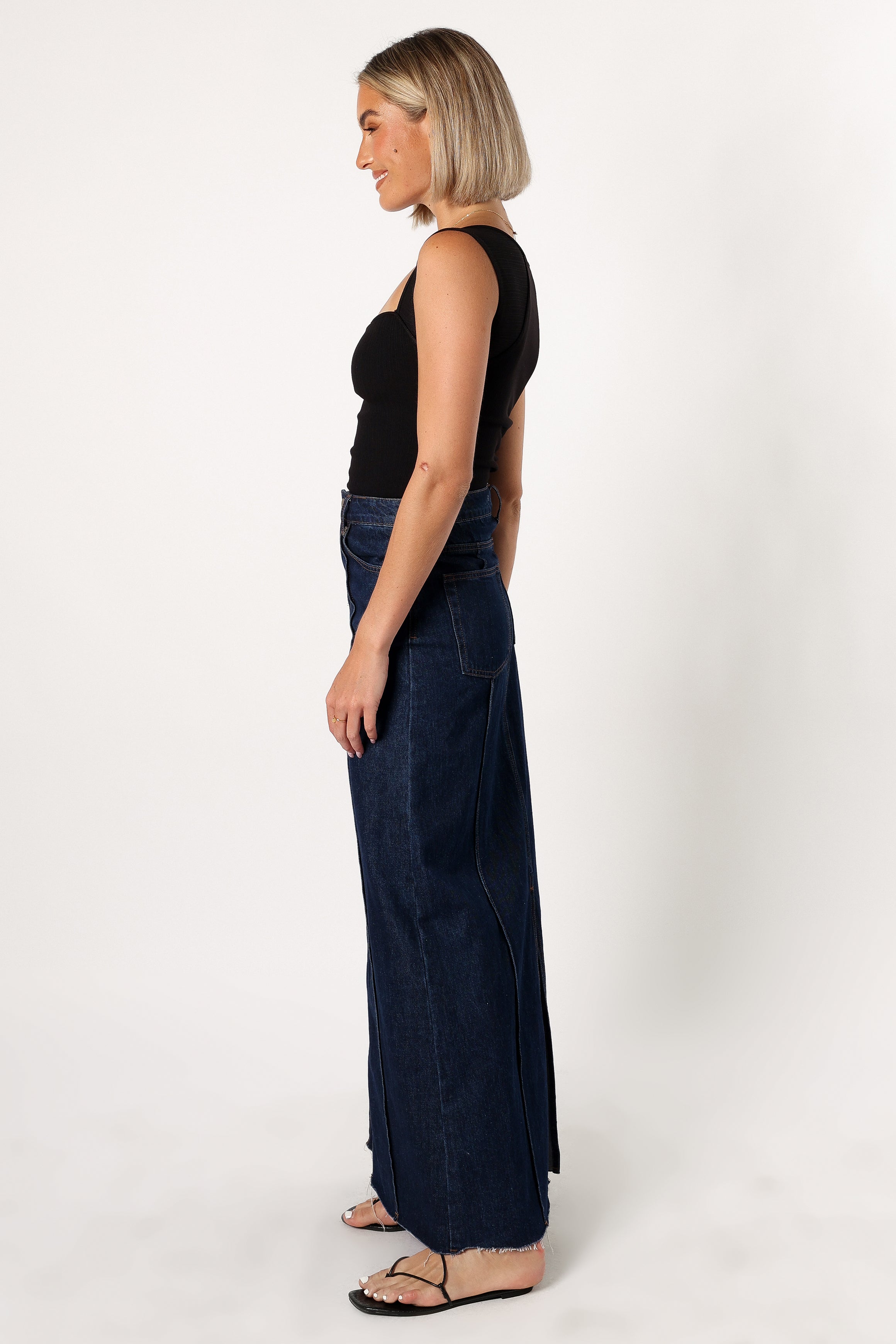 Caprice Denim Maxi Skirt for Women - Indigo Blue Long Denim Skirt | Boho Chic Style, High Waisted, Flowy & Comfortable | Perfect for Casual Outings, Beach Vacations & Summer Fashion