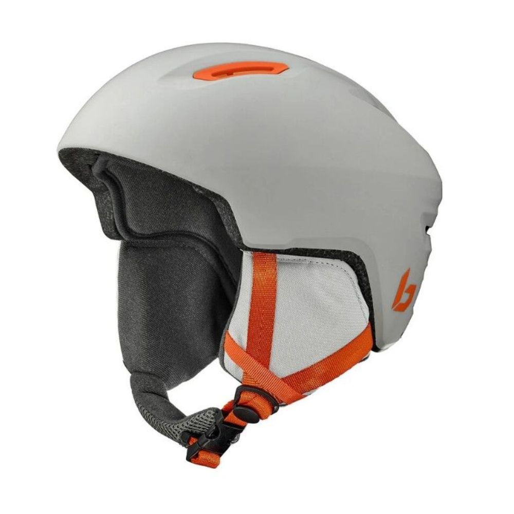 Bolle Atmos Youth Ski Helmet - Grey Orange Matte (51-55cm) | Lightweight & Adjustable Winter Sports Helmet for Kids & Teens | Perfect for Skiing, Snowboarding & Outdoor Winter Activities