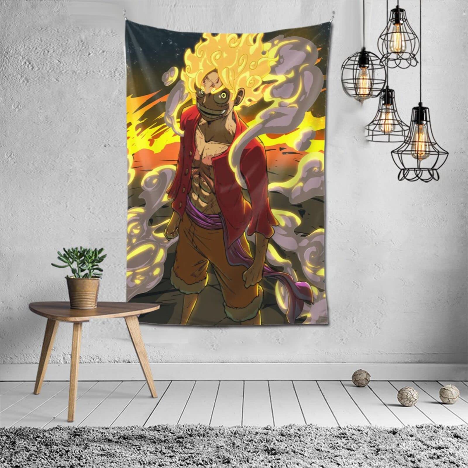 One Piece Monkey D. Luffy Gear 5 Anime Tapestry - 60x40 Inch Wall Hanging Decor for Bedroom, Dorm, Party | Perfect for Anime Fans, Birthday Gifts & Home Decoration