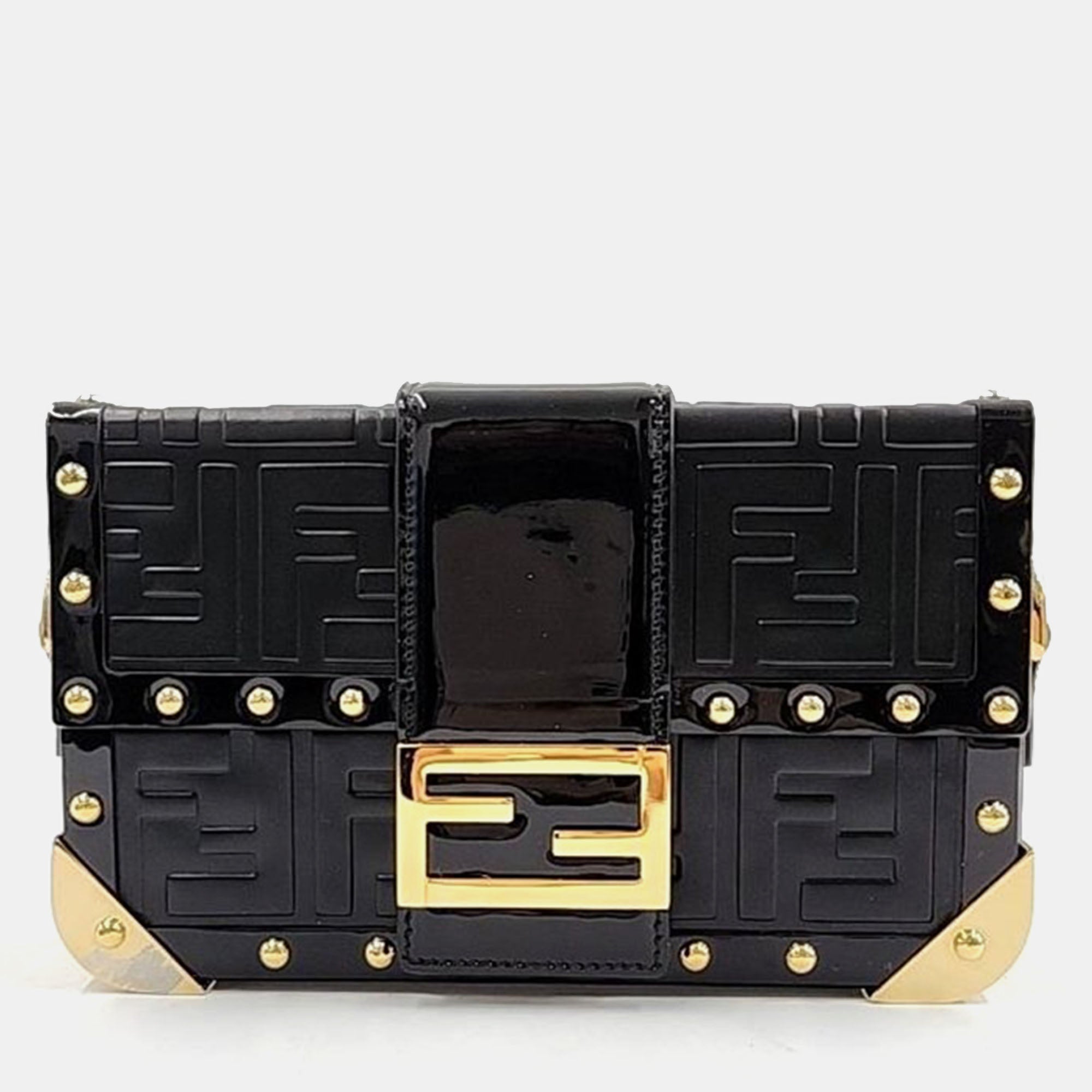 Stylish Black Leather Baguette Trunk Mini Crossbody Bag for Women | Fashionable Shoulder Purse | Perfect for Date Night, Office & Travel Accessories