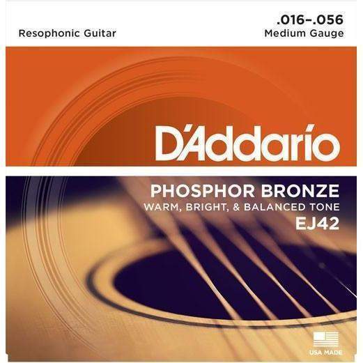 D'Addario EJ42 Resophonic Guitar Strings (16-56 Gauge) - Premium Resonator Guitar Strings for Blues, Country & Slide Playing