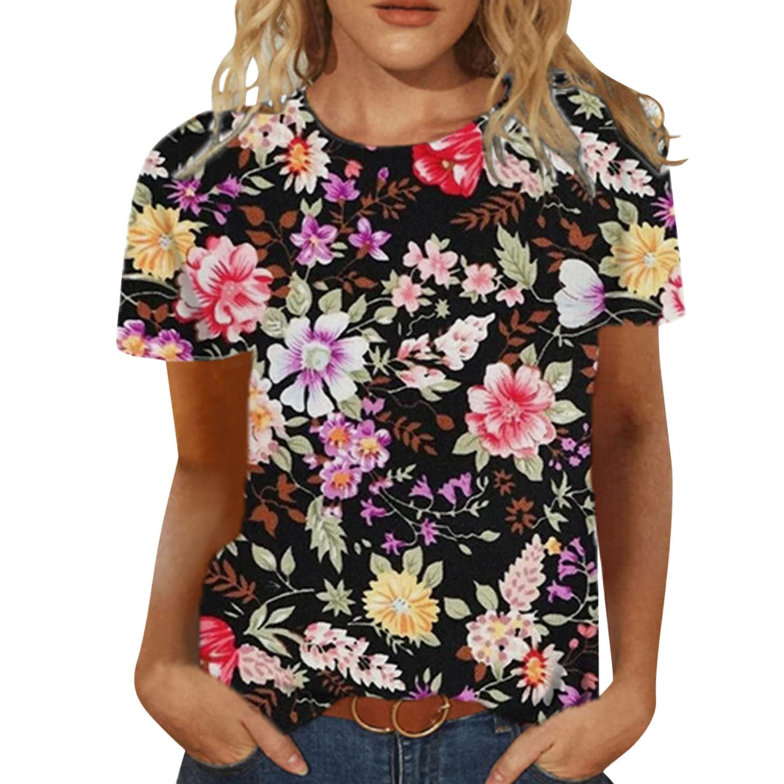 Women's Loose Casual Short Sleeve T-Shirt - Cute Blouse & Comfortable Top for Everyday Wear | Perfect for Work, Outings & Summer Outfits