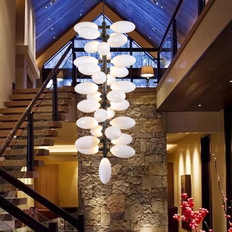 Kenneth Fashion Vertical Long Grape Chandelier - Elegant Crystal Pendant Lighting for Dining Room, Bedroom & Entryway Decor