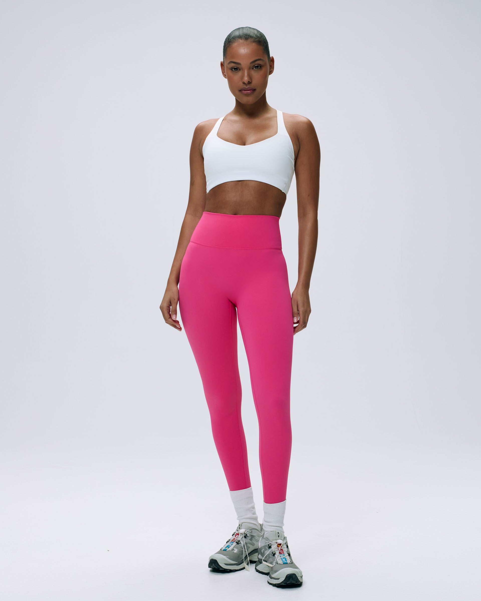 Best High-Waisted Yoga Leggings for Women - Hot Pink, Stretchy & Comfortable Workout Pants for Running, Gym & Lounge