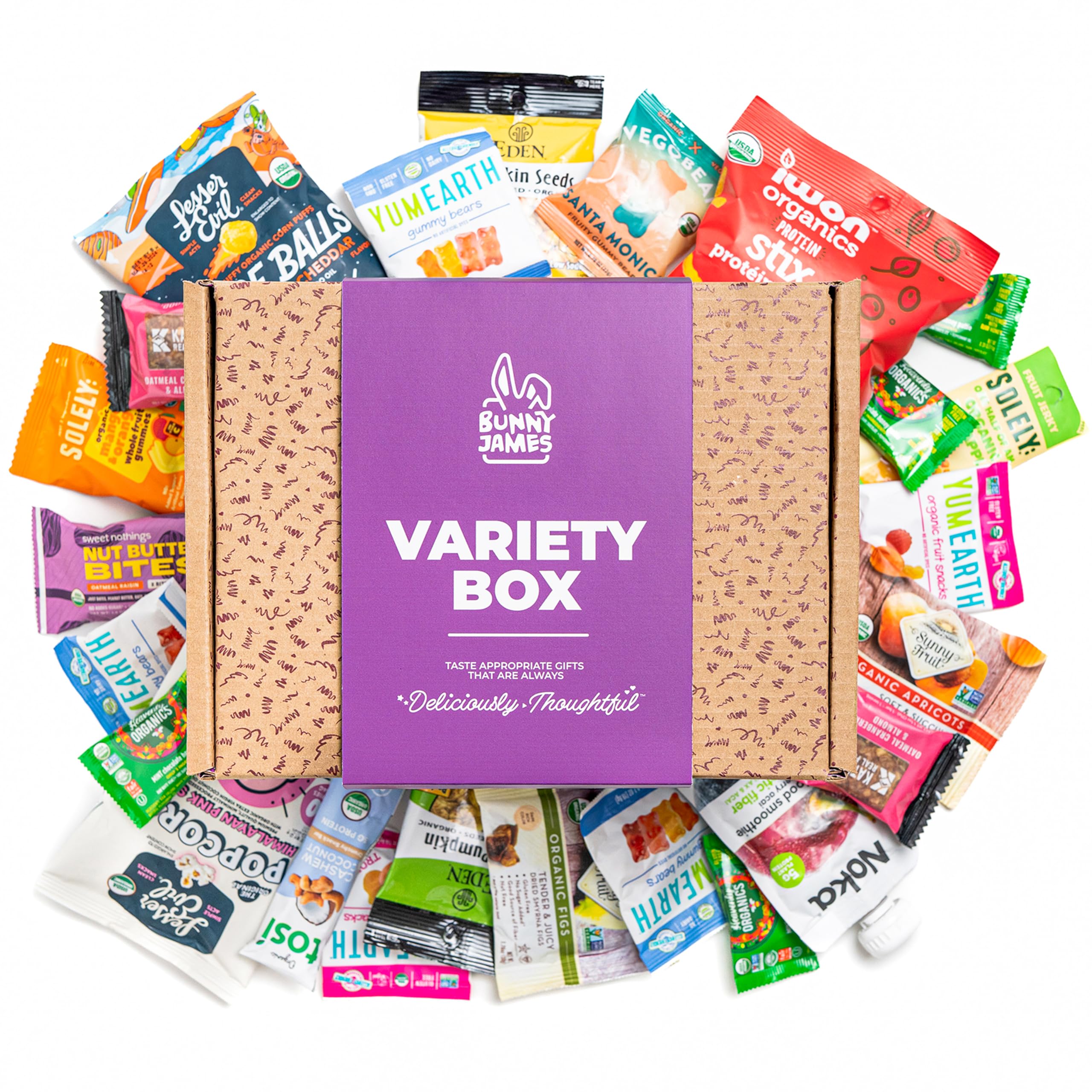 Healthy Organic Gift Basket - Assorted Fruits, Granola Bars, Cookies & Chips Snack Box | Premium Care Package for Families, College Students & Adults | Nutritious Snack Variety Pack for Kids | Perfect for Holidays, Birthdays & Care Packages