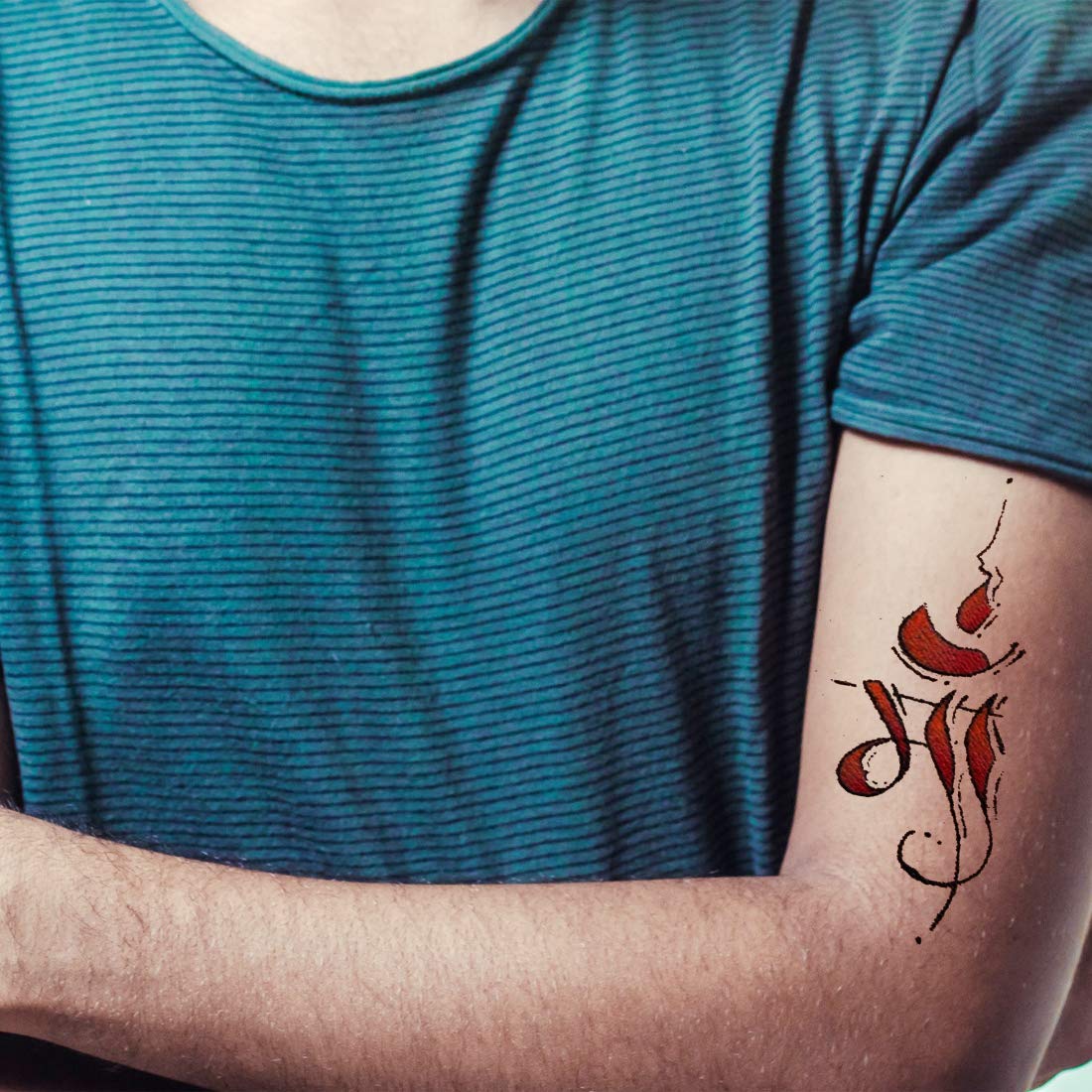 Voorkoms Maa Tattoo for Men & Women - Waterproof Temporary Body Art - Perfect for Parties, Festivals & Special Events