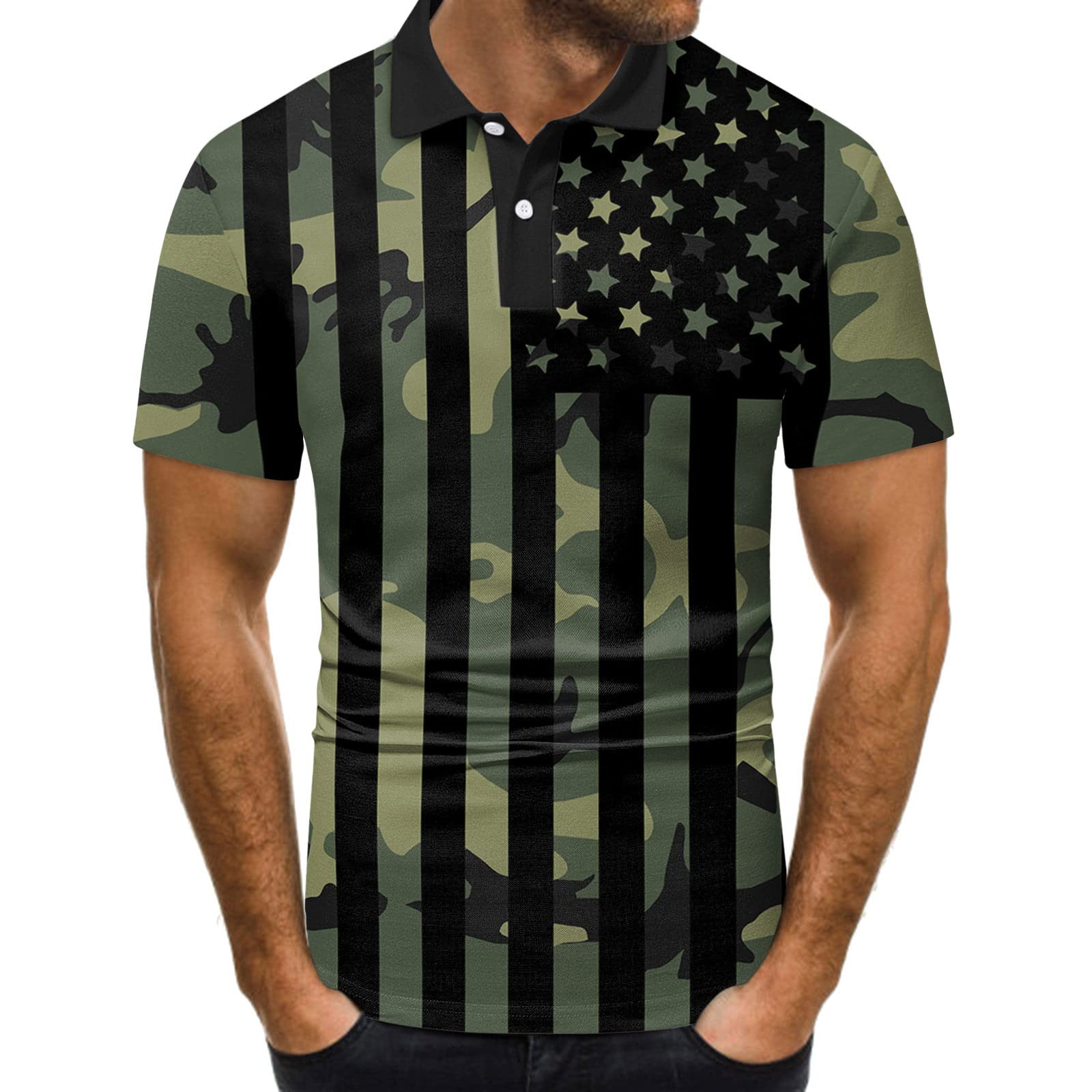 TTQVQ Boys & Men's White Casual Short Sleeve T-Shirt - Summer Printed Tee with Turndown Neck - Perfect for Daily Wear, School, and Outdoor Activities