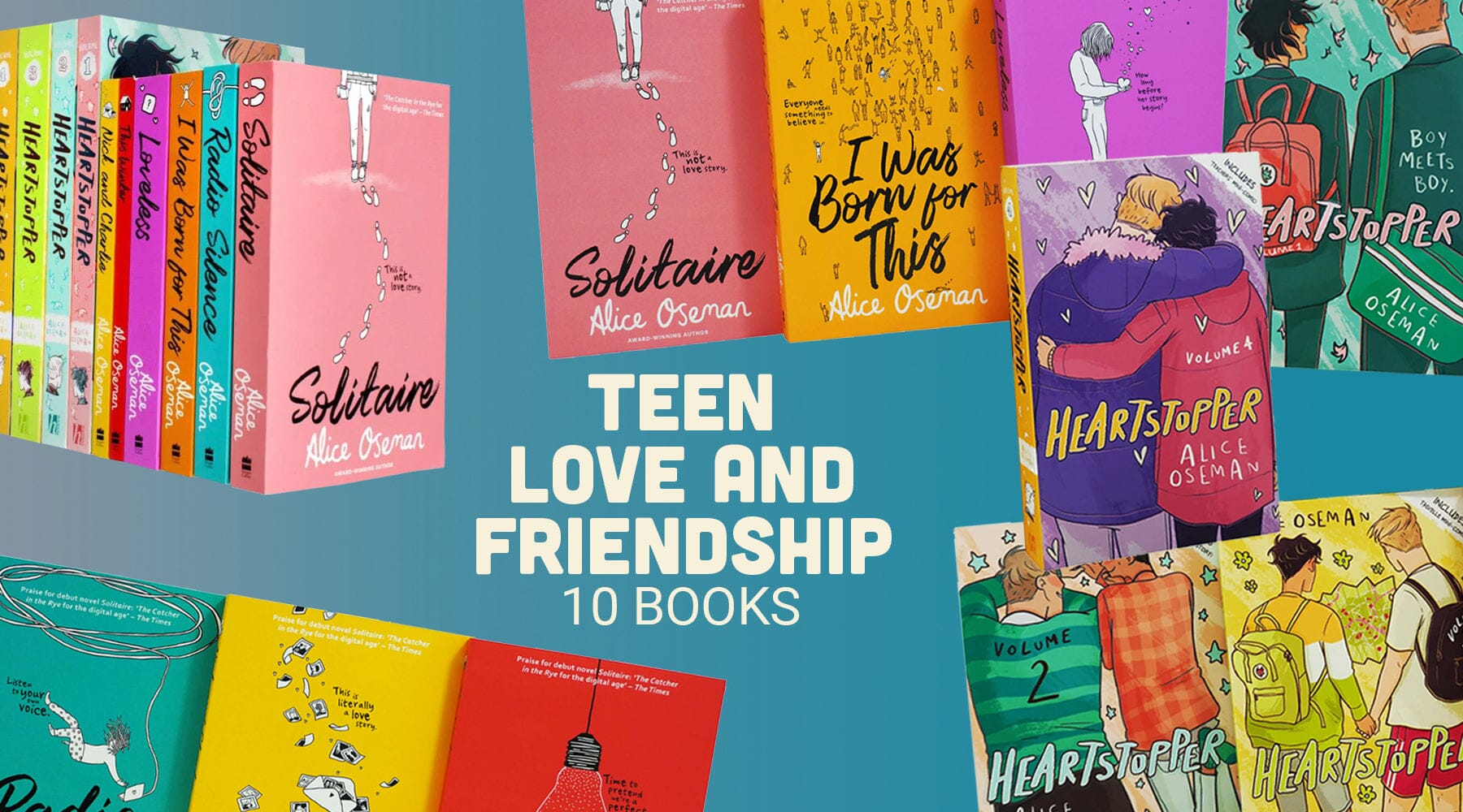 Heartstopper Series by Alice Oseman - 10 Book Set for Teens Age 13+ | Paperback Edition | Perfect for YA Readers, LGBTQ+ Fiction Fans & Book Club Discussions