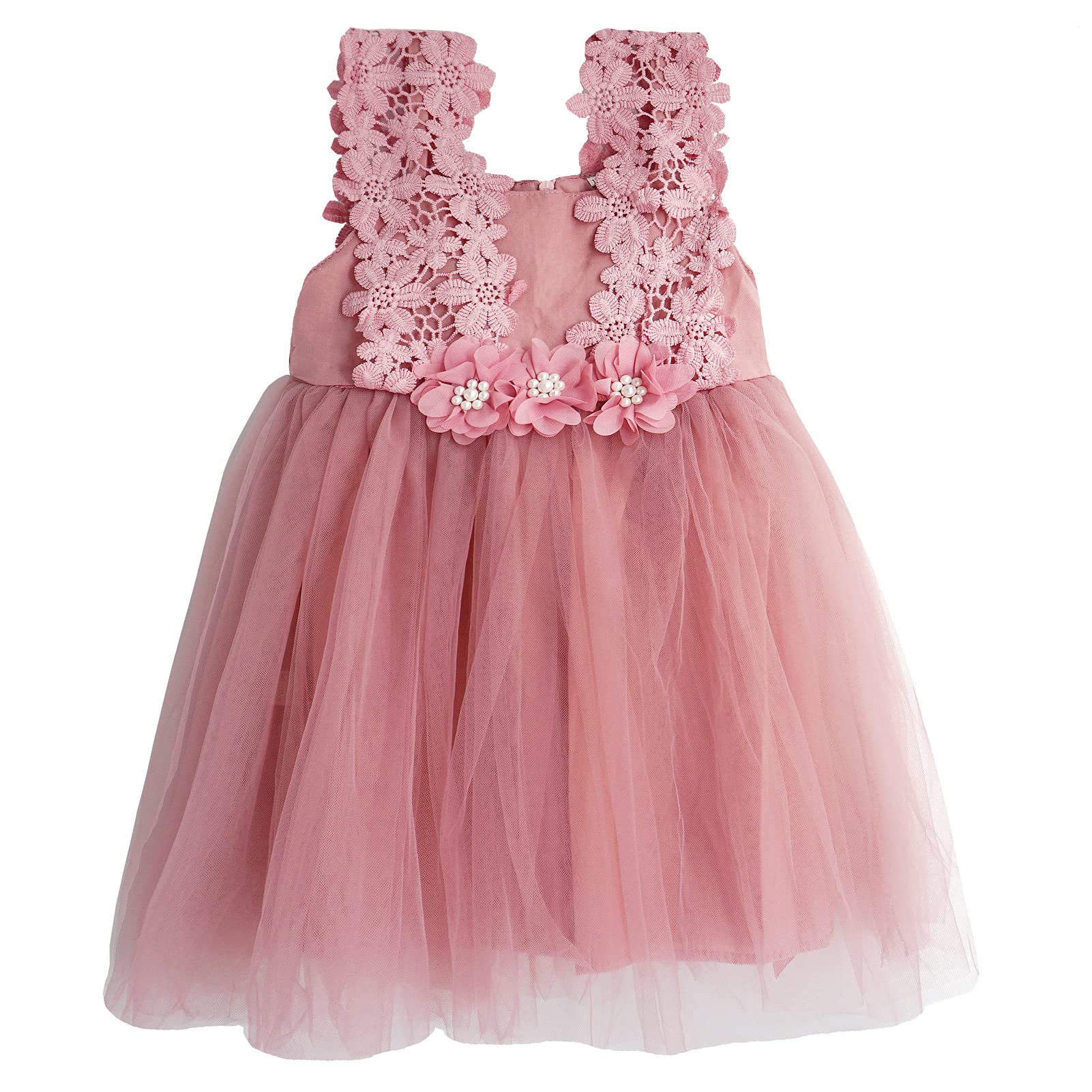 BGFKS Baby Girl Flower Lace Dress - Elegant Princess Toddler Tulle Dress for Wedding, Birthday Party | Perfect for Special Occasions, Photo Shoots & Holiday Celebrations