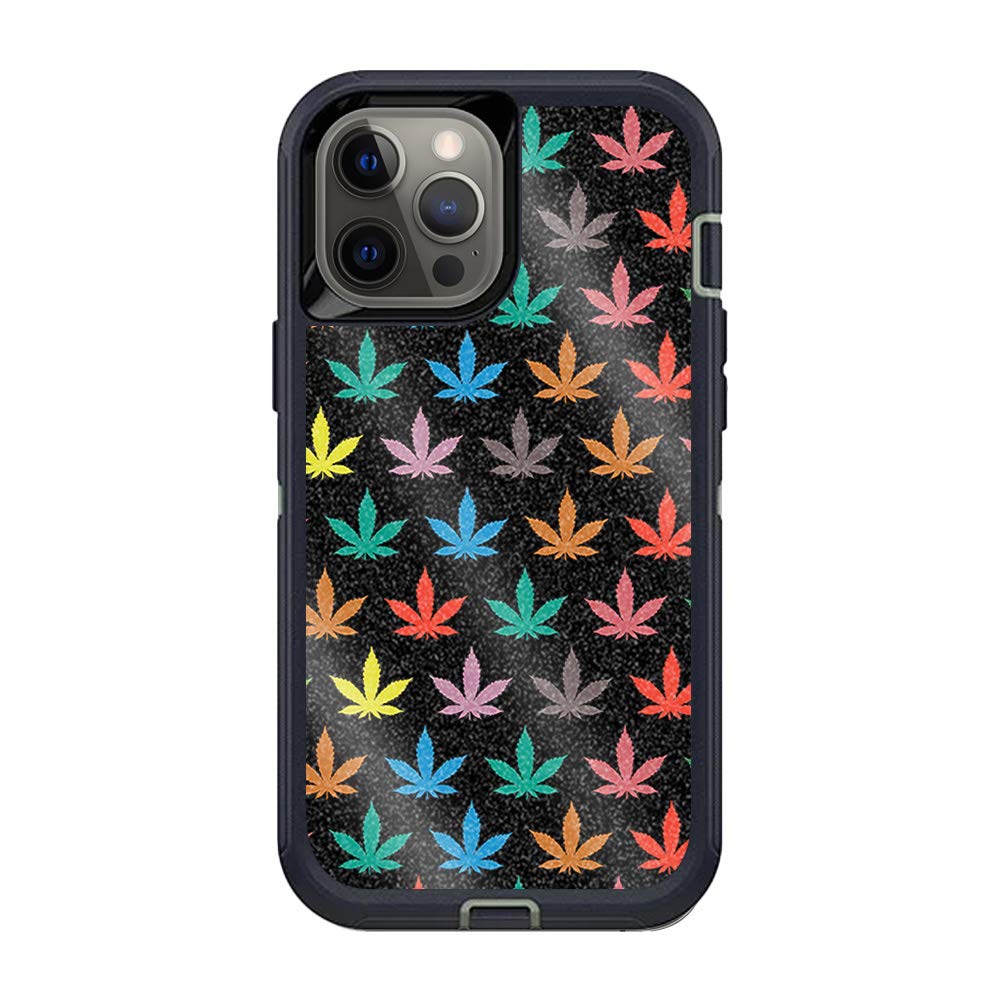 MightySkins Glossy Glitter Skin Cover for OtterBox Defender iPhone 12 Pro Max | Sticky Icky Icky Design | Protective Durable Scratch-Resistant Case | Easy to Apply & Remove | Made in USA | Perfect for Everyday Use, Parties & Special Occasions
