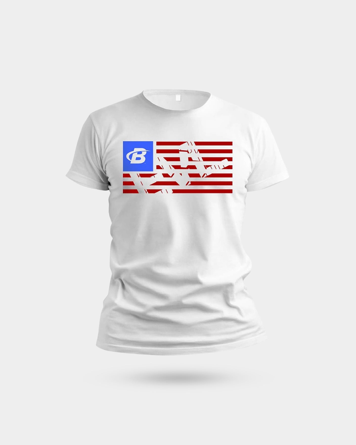 EVL x BBCOM American Flag Graphic T-Shirt - Patriotic Men's & Women's Casual Tee for Gym, Workout, and Everyday Wear