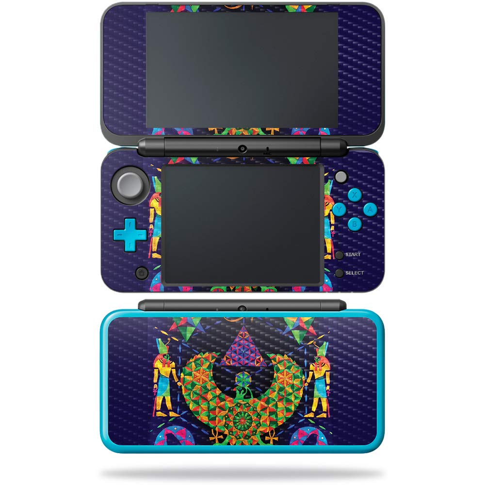 Premium Carbon Fiber Skin for Nintendo New 2DS XL - Blue Eyes Design | Protective & Durable Textured Cover | Easy to Apply & Remove | Made in USA | Perfect for Gaming Protection & Style Customization