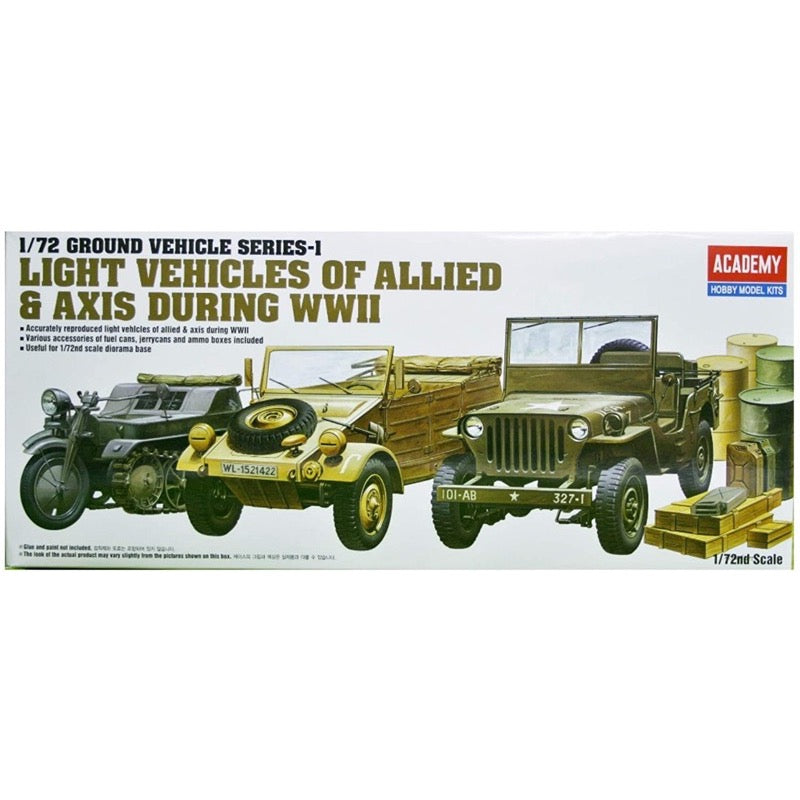 1/72 Scale Academy 13416 WWII Ground Vehicle Model Kit - Military Tank & Truck Set for Collectors & Hobbyists | Perfect for Dioramas, Wargaming & Historical Displays