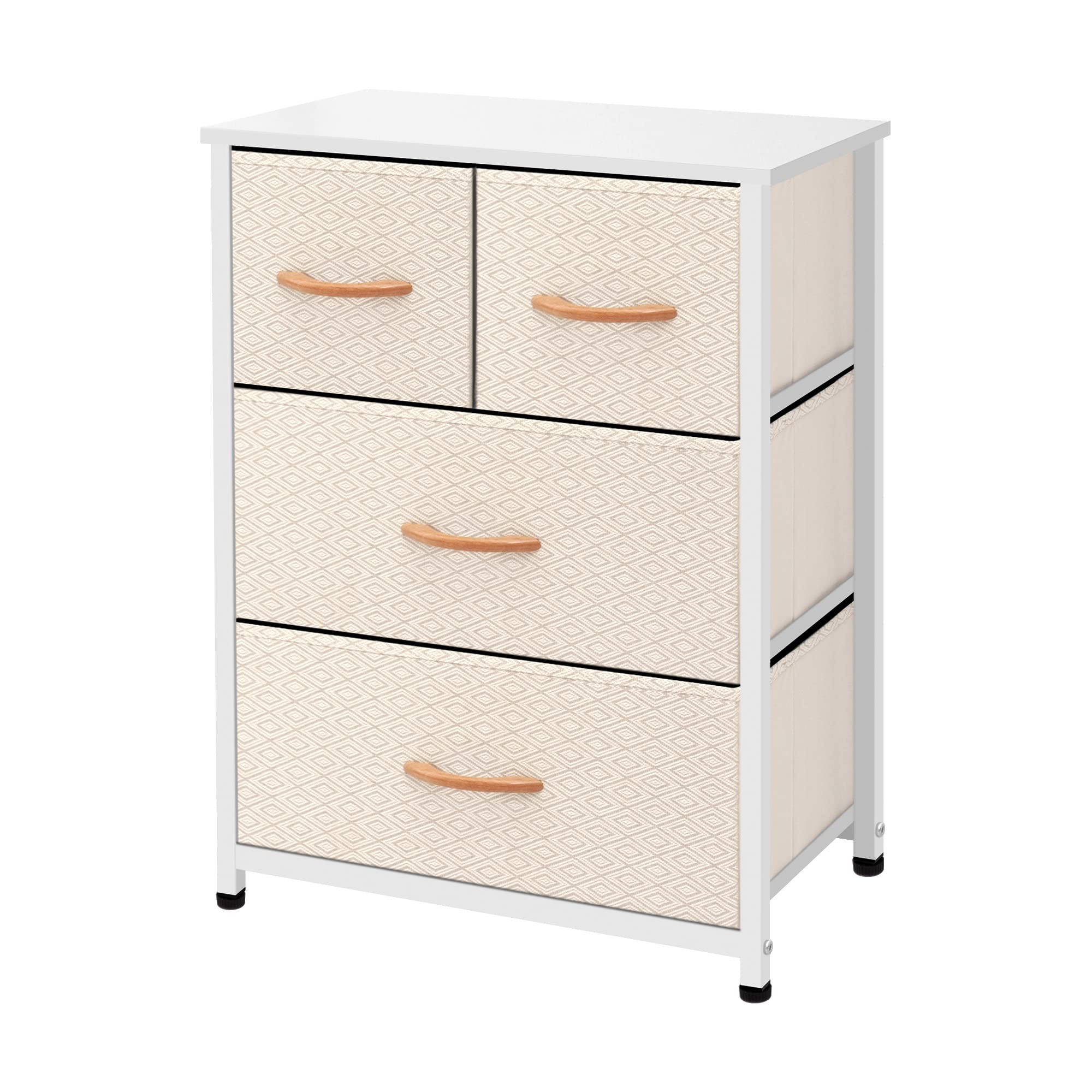 Large Dresser Organizer with 4 Fabric Drawers for Bedroom & Closet Storage