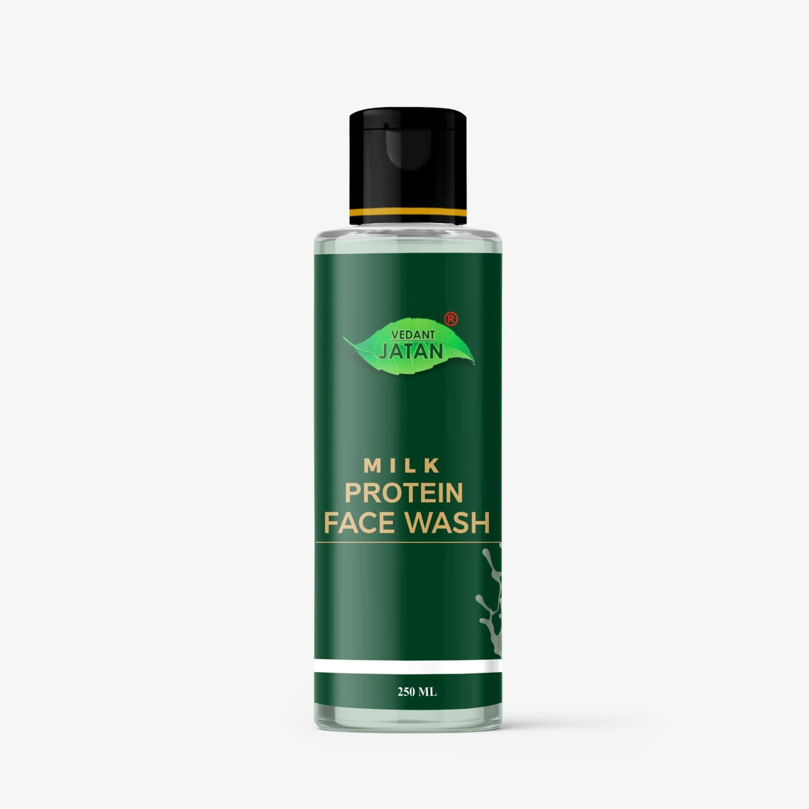 VEDANT JATAN Milk Face Wash for Glowing Skin - Moisturizing Facial Cleanser with Natural Ingredients, 250ml (Pack of 1) | Gentle Daily Cleansing for Dry & Sensitive Skin, Perfect for Morning & Night Routine