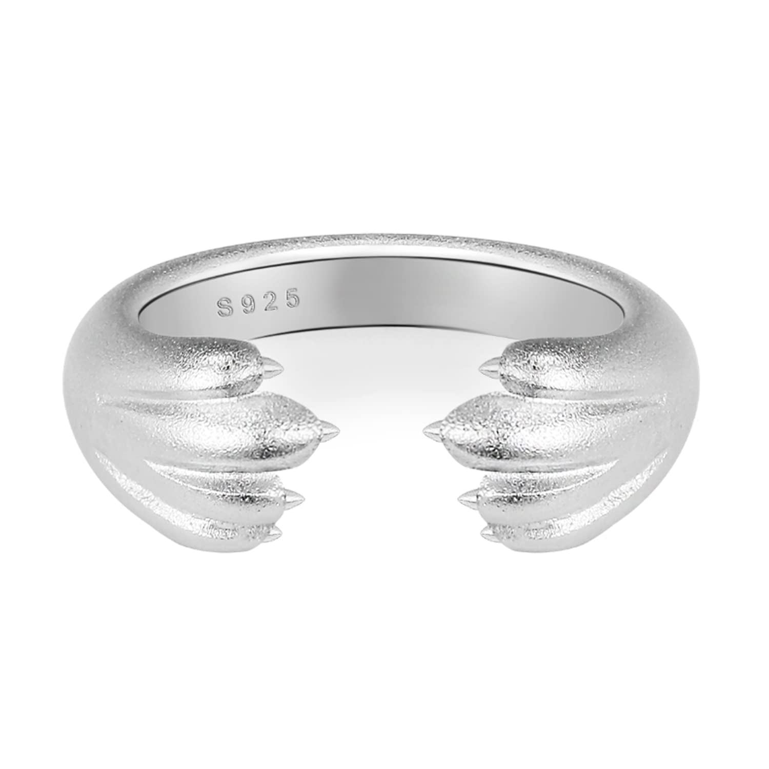 AOEDEJ 925 Sterling Silver Adjustable Paw Print Ring - Cute Cat & Tiger Paw Ring for Women, Perfect Dog Lovers Gift (Ideal for Daily Wear, Parties & Animal-Themed Occasions)