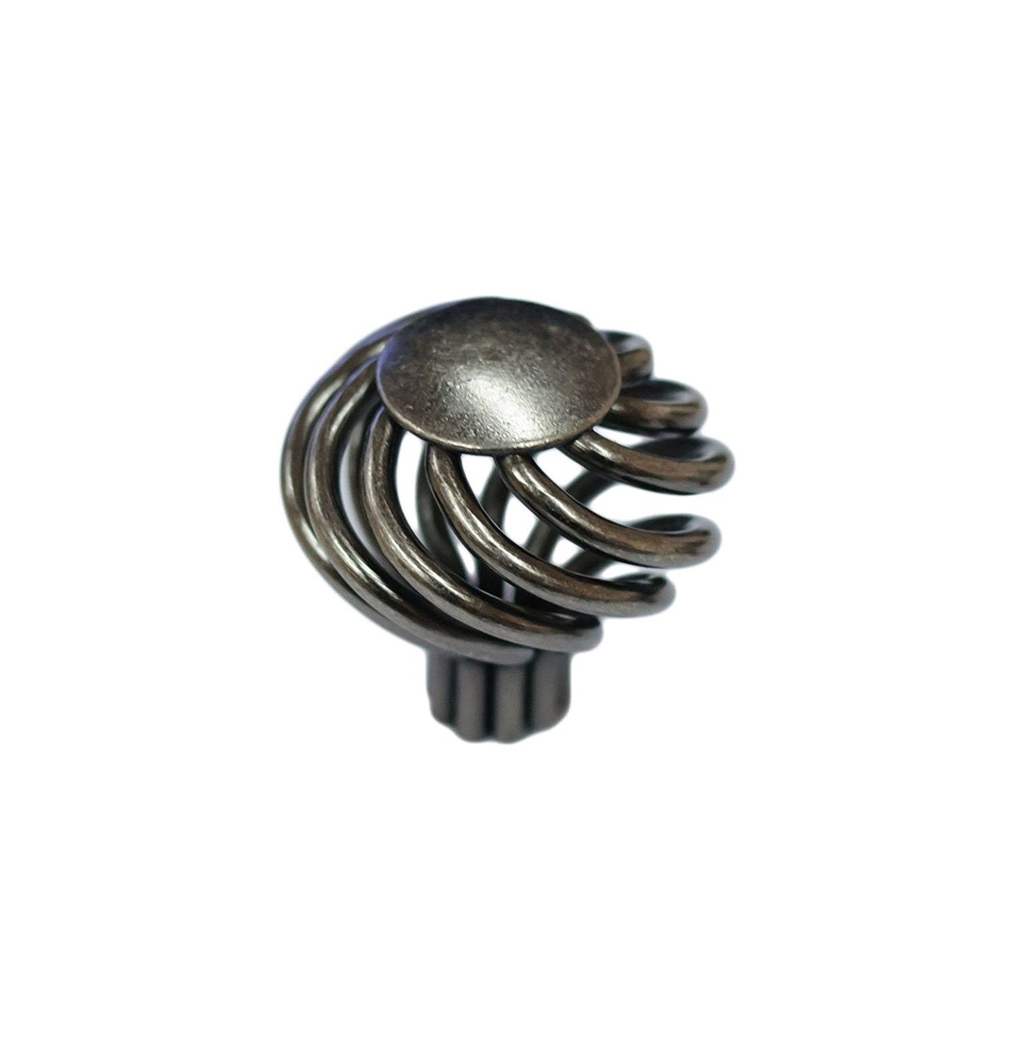 Vintage Style Birdcage Cabinet Knob - 1 3/8 Inch Diameter Hardware Pull - Antique Brass & Oil Rubbed Bronze Finishes - Perfect for Kitchen Cabinets, Dressers & Furniture Drawers