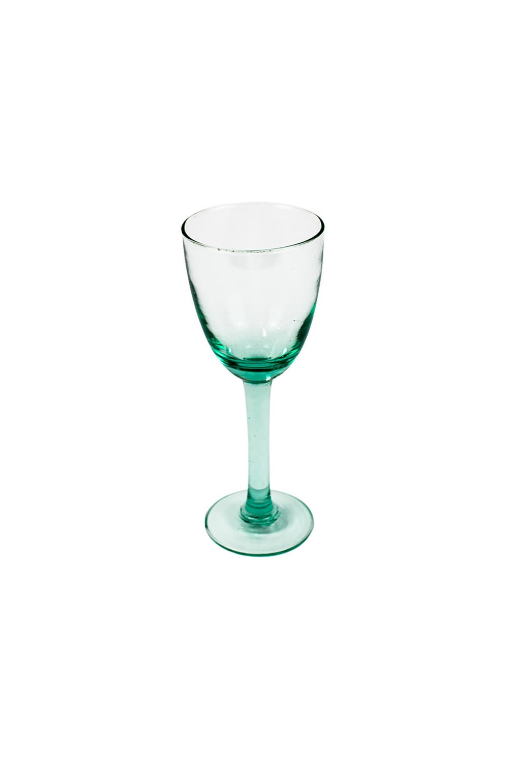 Kalalou CRL5732 Recycled Wine Glasses - 6 Pack Clear Glass Set for Eco-Friendly Drinking, Parties & Home Decor