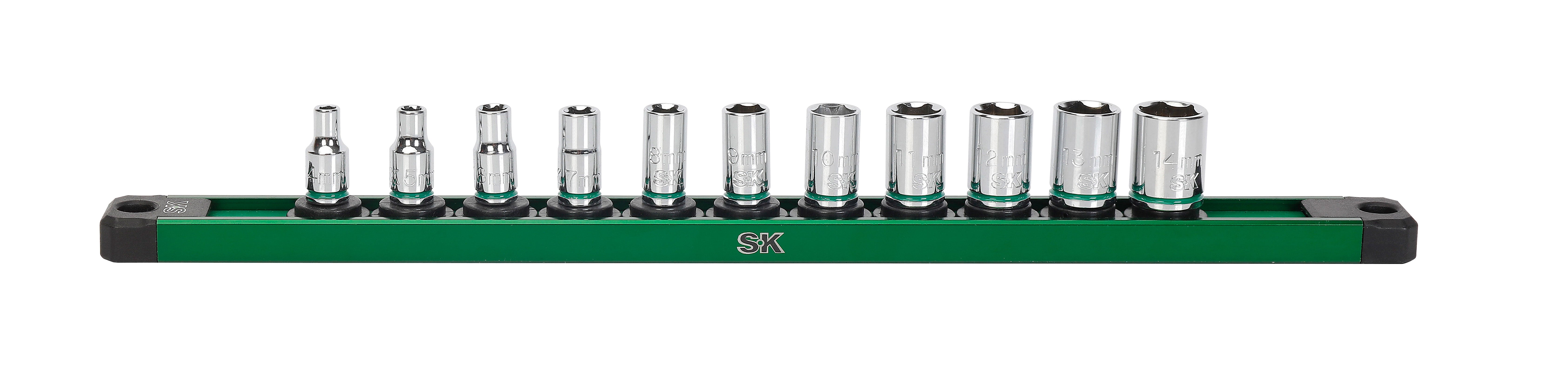 1/4 Inch Drive 11-Piece 6-Point Metric Standard Chrome Socket Set - Perfect for Automotive Repairs, DIY Projects, and Home Maintenance