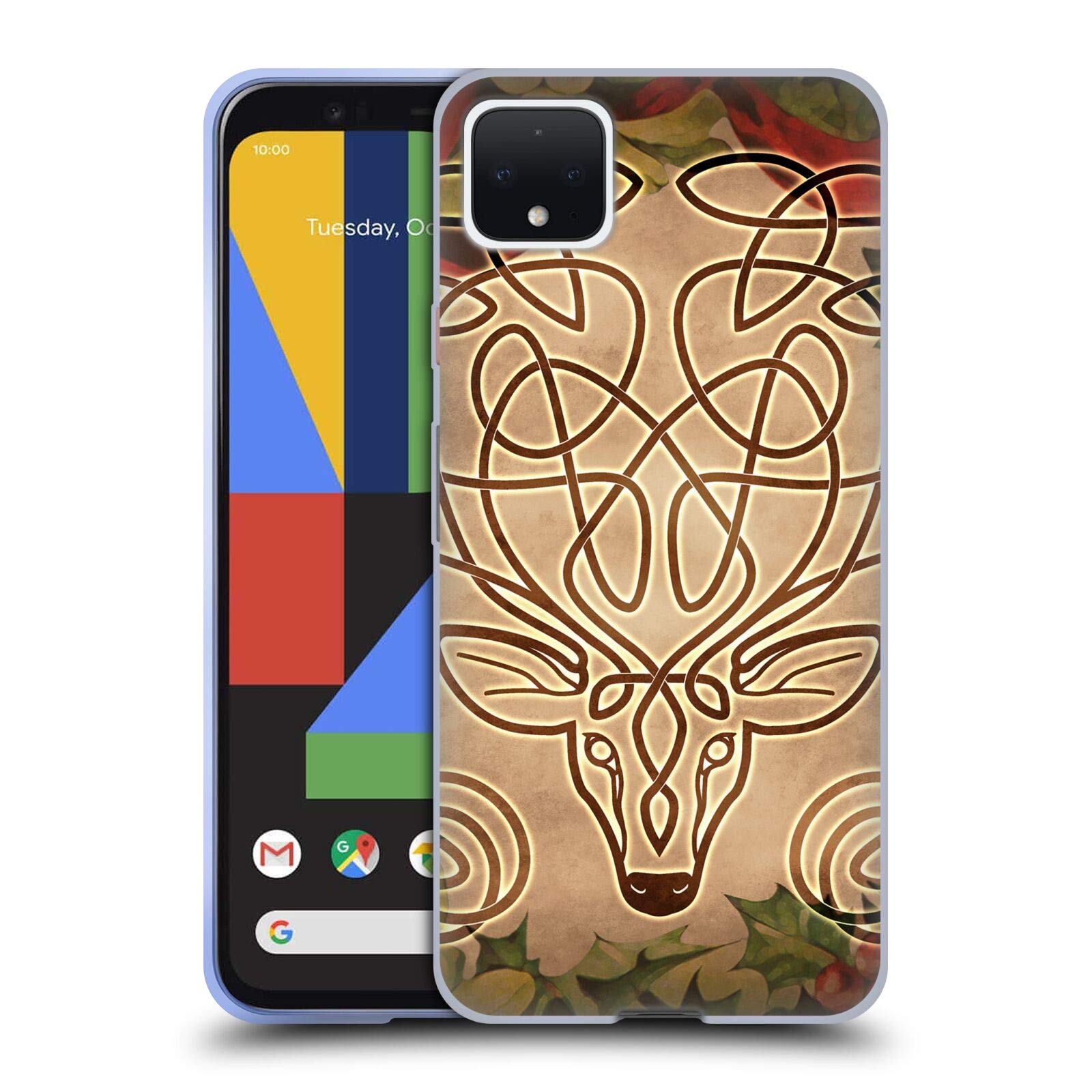 Celtic Wisdom Stag Soft Gel Case for Google Pixel 4 XL - Officially Licensed for Protection & Style