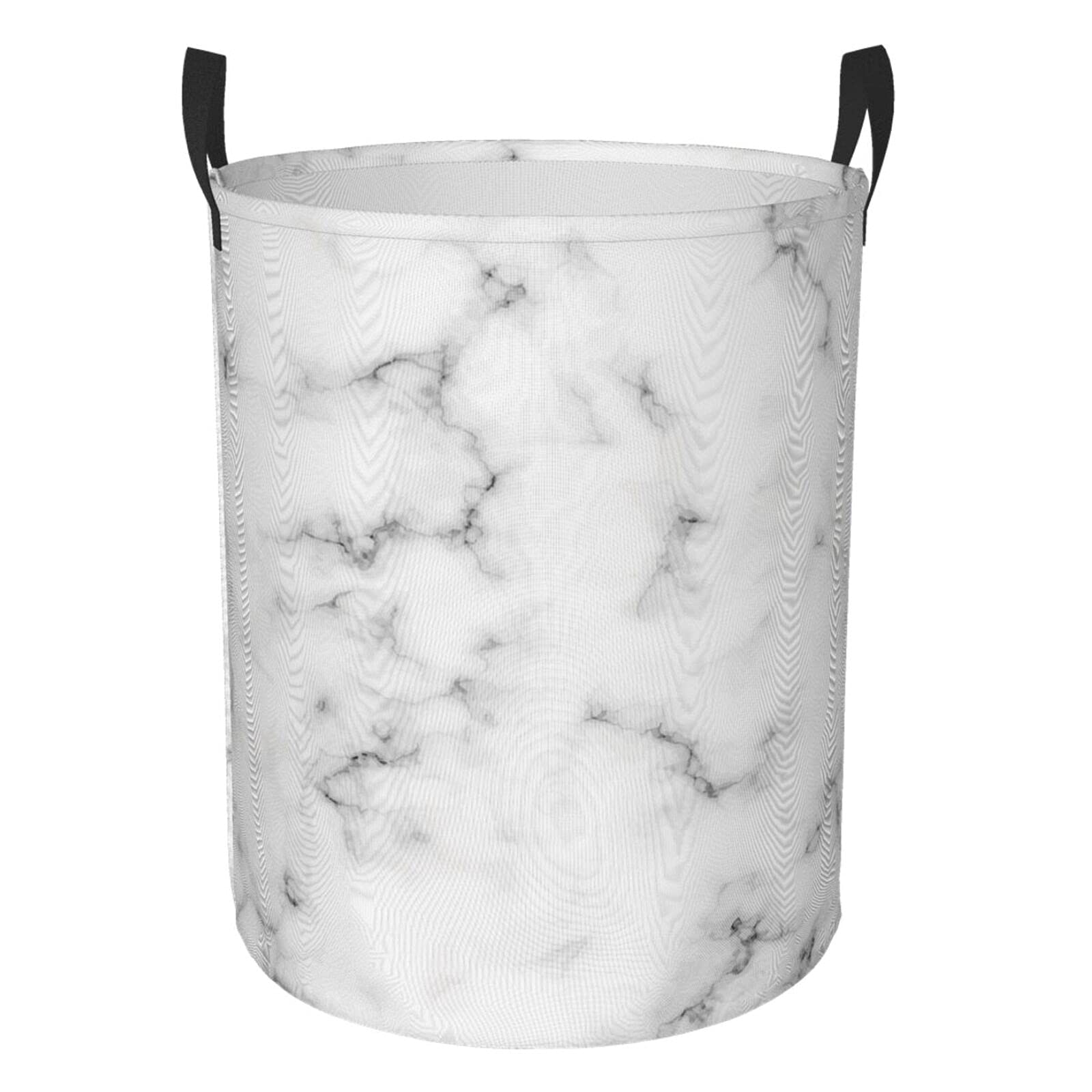 FeHuew Foldable Laundry Basket with Handles - Waterproof Fabric Hamper for Clothes, Toys & Bathroom Storage | Large Collapsible Organizer Bin with Abstract Marble Design | Perfect for Laundry Room, Dorm, Nursery & Closet Organization