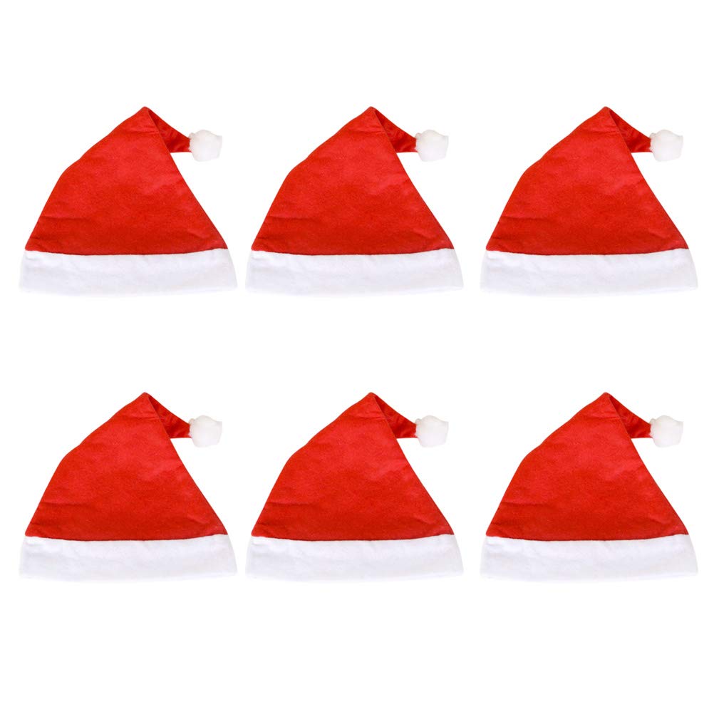 12 Pack Novelty Christmas Santa Hats for Kids - Long Red Santa Hat with White Fur Trim, Bulk Holiday Party Hats for Christmas Celebrations, School Plays, Family Gatherings & Festive Photo Shoots