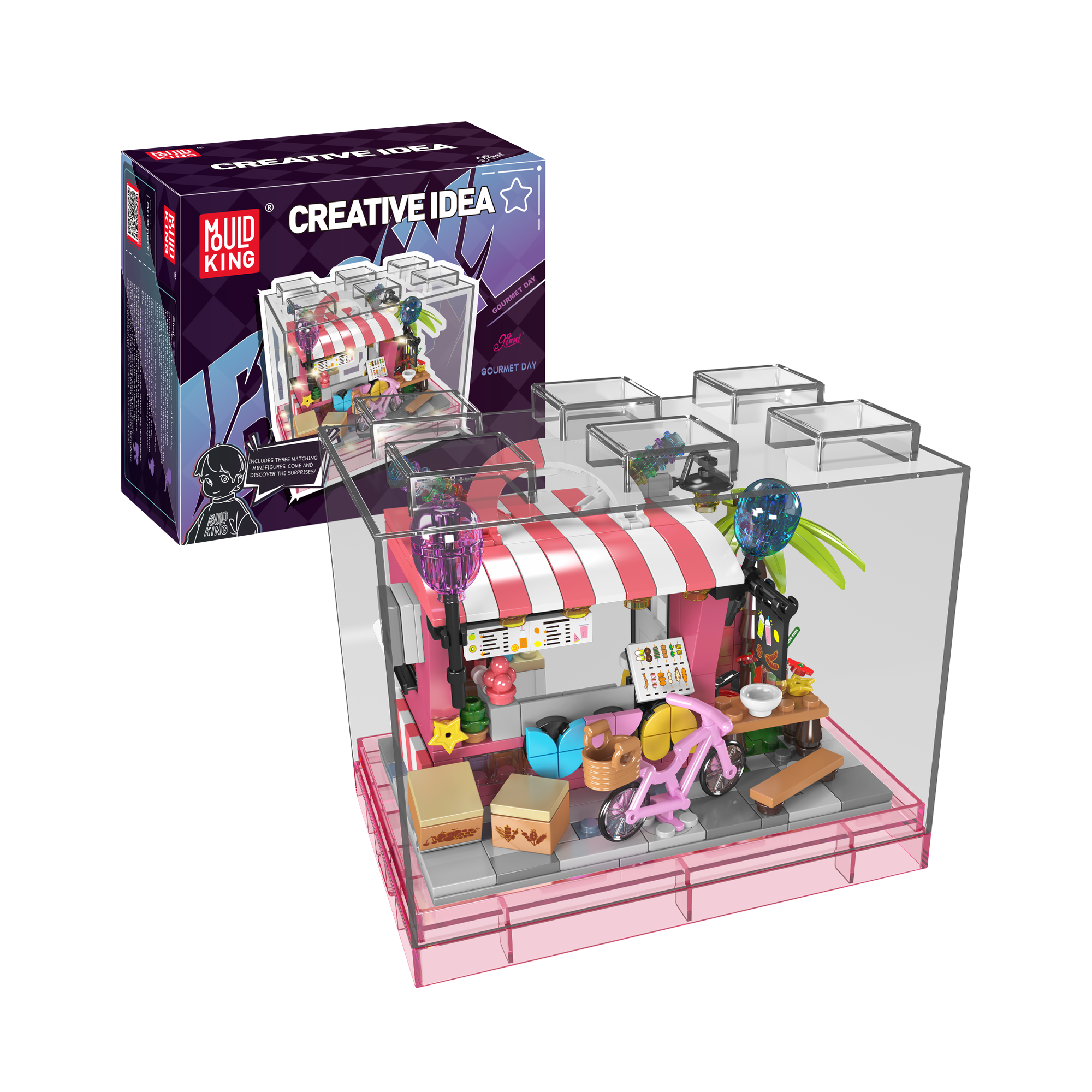 Mould King 24039 Gourmet Food Shop Building Blocks Set - 394 Pieces Creative Toy for Kids & Adults | Perfect for Birthday Gifts, Home Decoration & Educational Play
