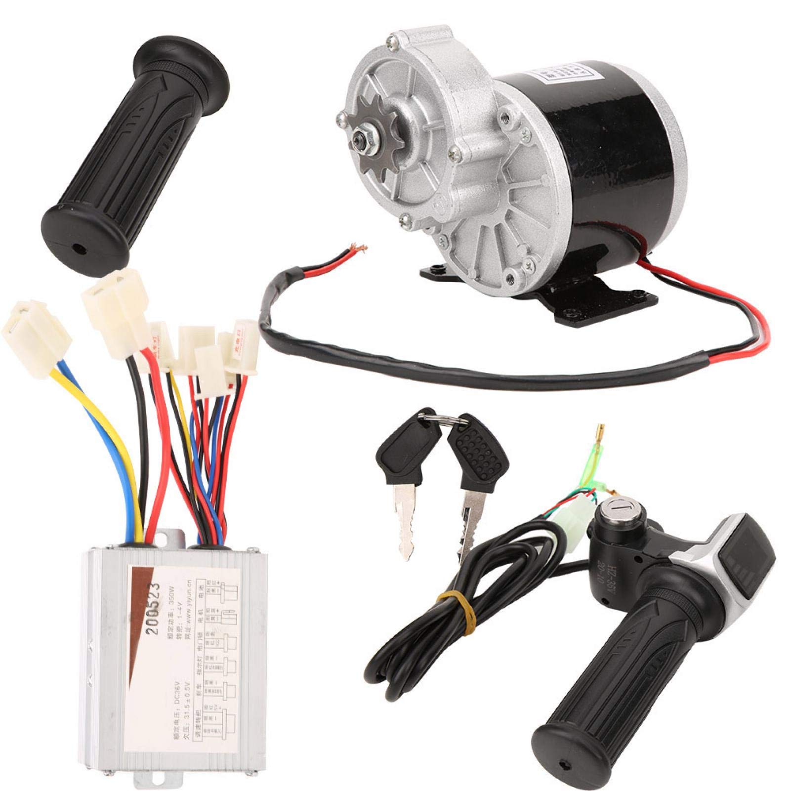 ASixxSix 36V 350W Brushed Motor Controller Kit with Throttle Grip - 3000 RPM Conversion Set for Electric Bicycles, Scooters & Tricycles - Perfect for Commuting, Urban Transport & DIY Electric Vehicle Projects